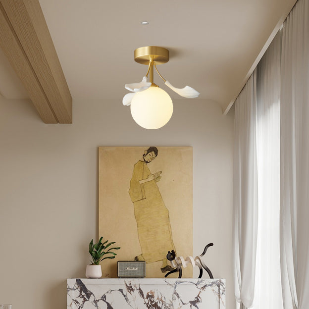 WINTERBOURNE GINGKO LEAF CEILING LIGHT