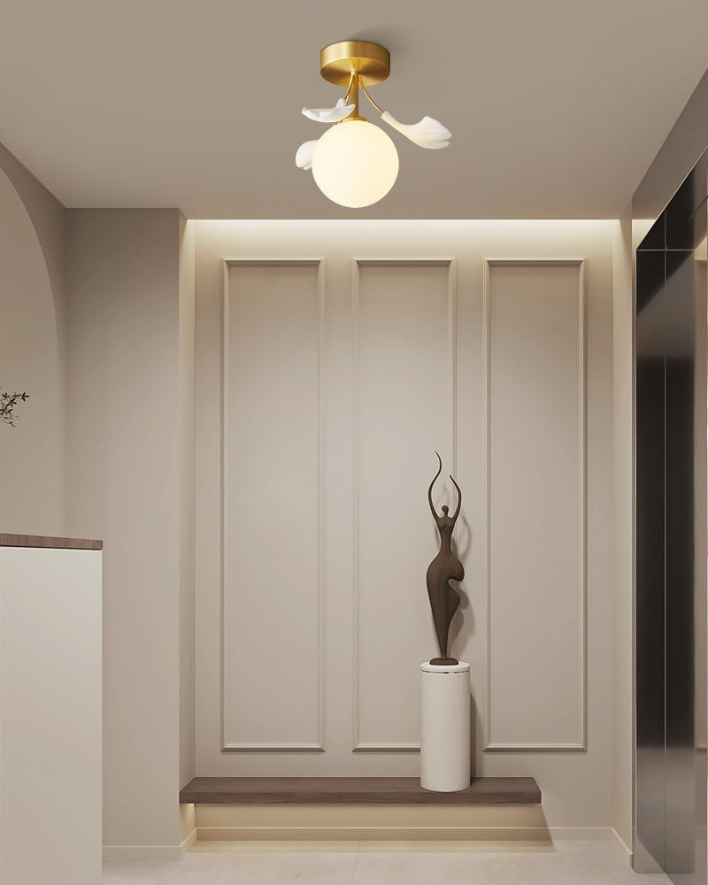 WINTERBOURNE GINGKO LEAF CEILING LIGHT