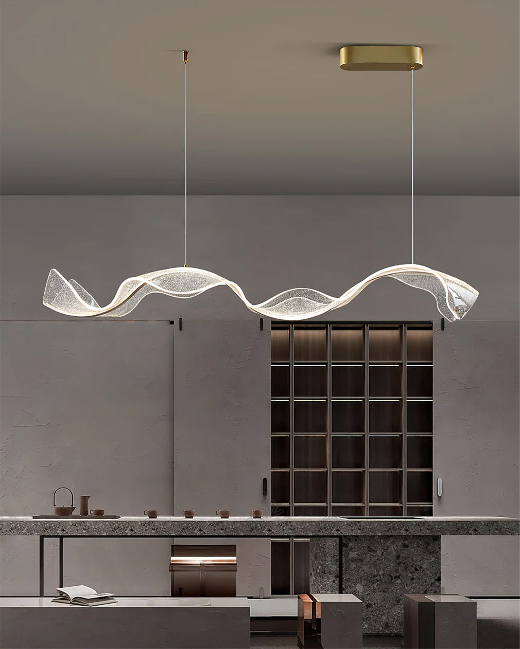 WINTHORPE CRYSTAL TEARDROP CEILING LIGHT