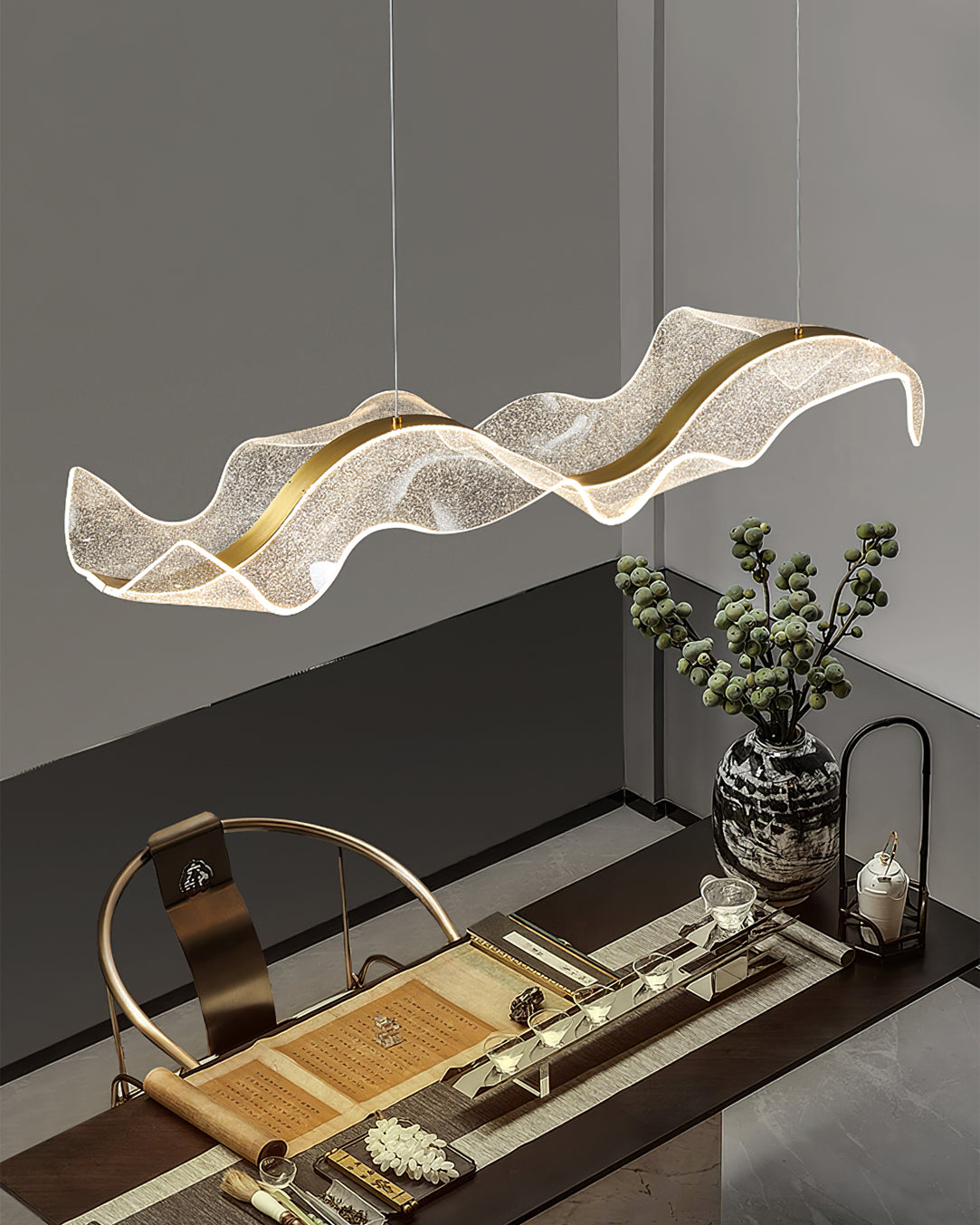 WINTHORPE CRYSTAL TEARDROP CEILING LIGHT