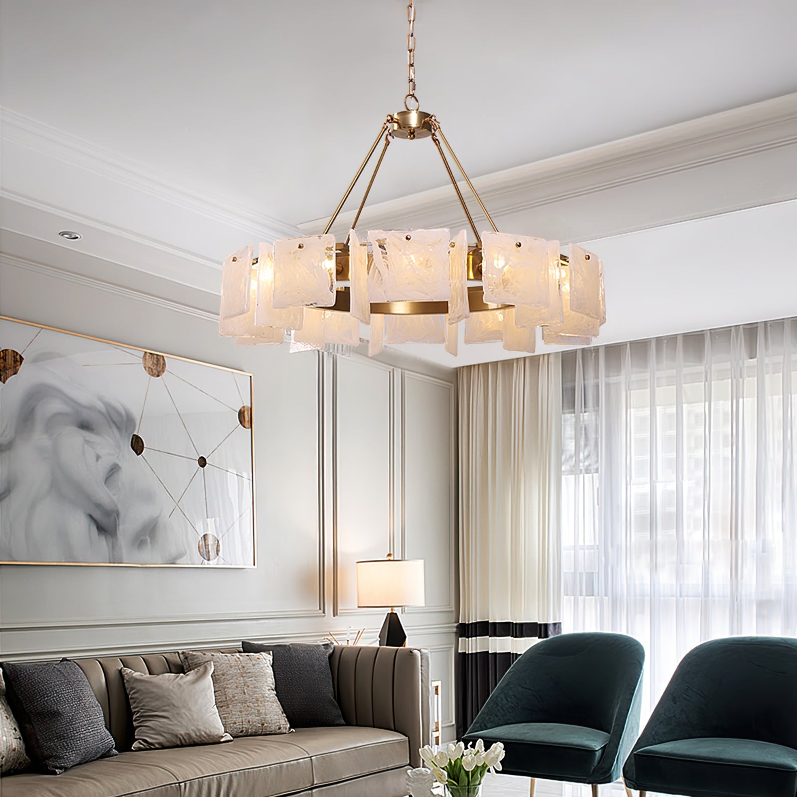 FENWICK CRYSTAL DRUM LIGHTING FIXTURE