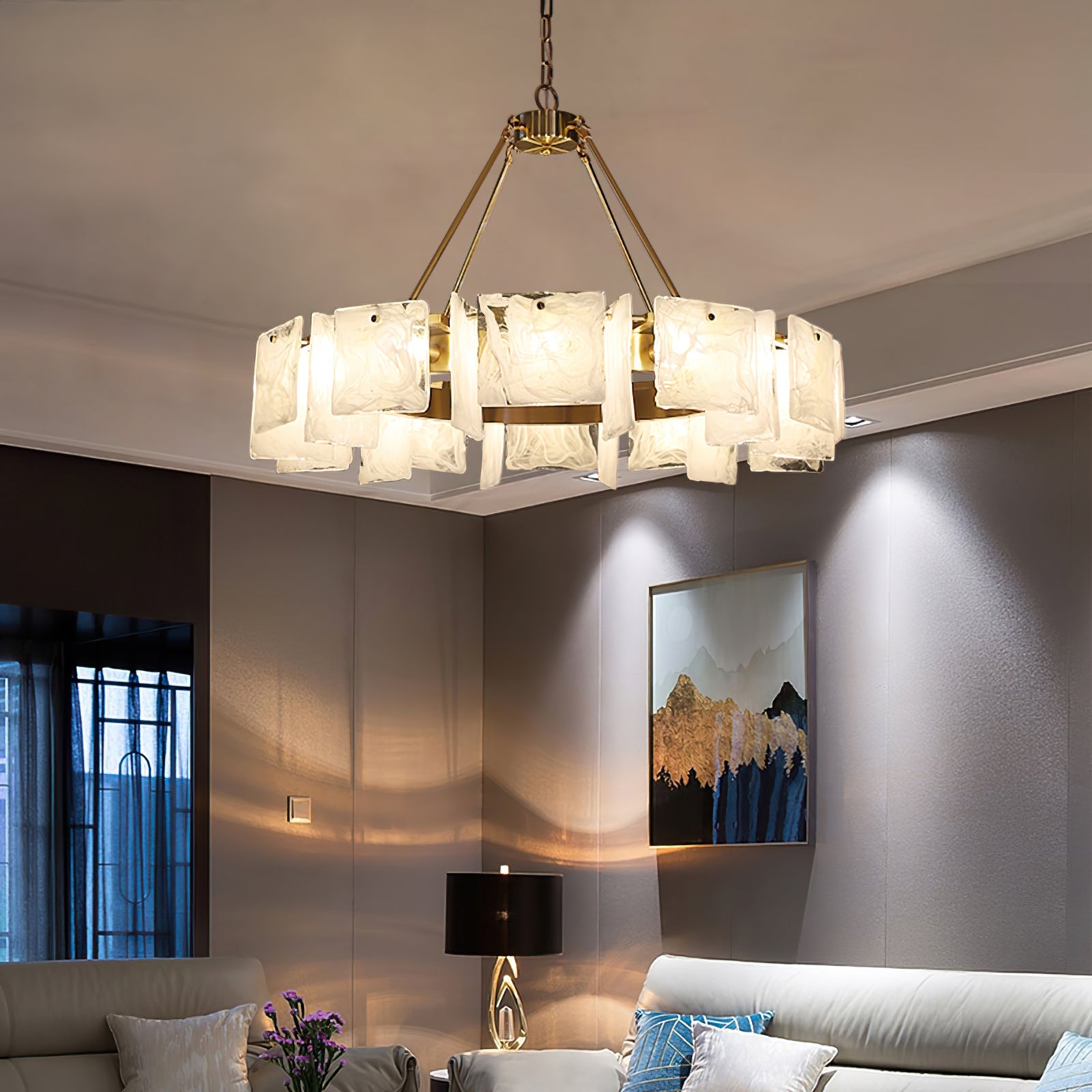 FENWICK CRYSTAL DRUM LIGHTING FIXTURE
