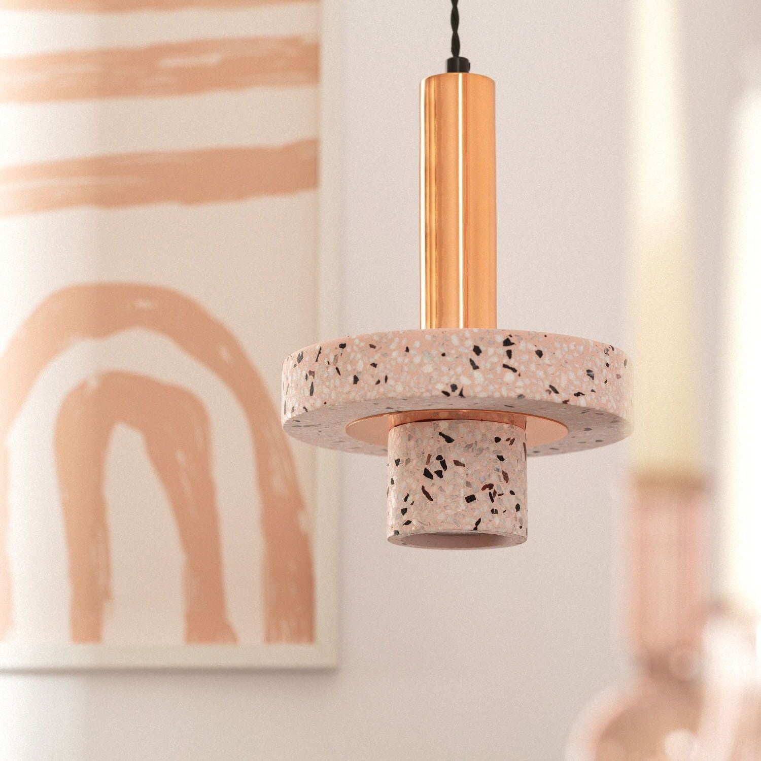 CAROLINE AMBER GLASS HANGING LANTERN