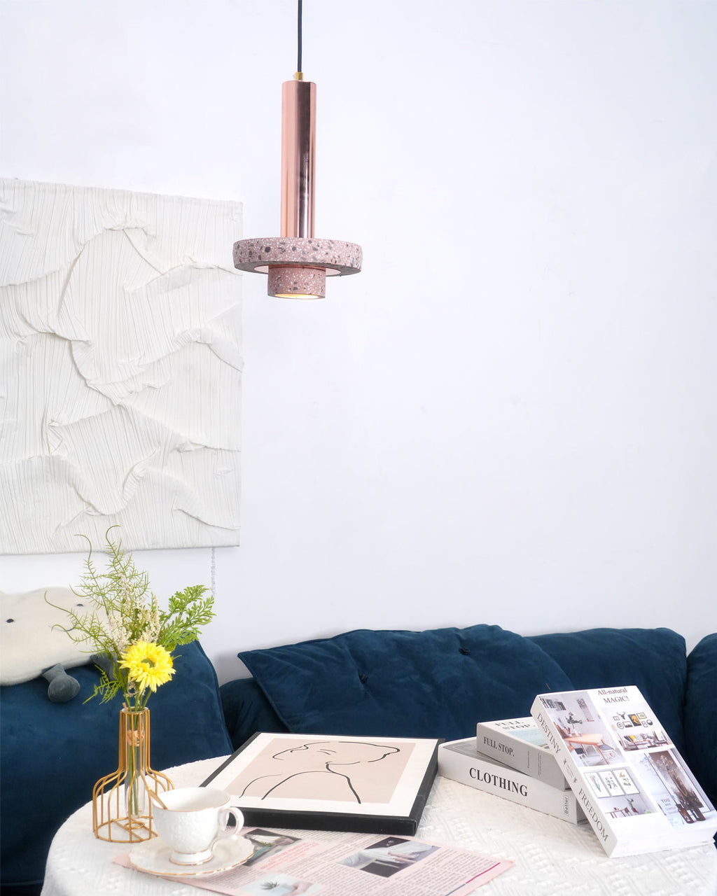 CAROLINE AMBER GLASS HANGING LANTERN