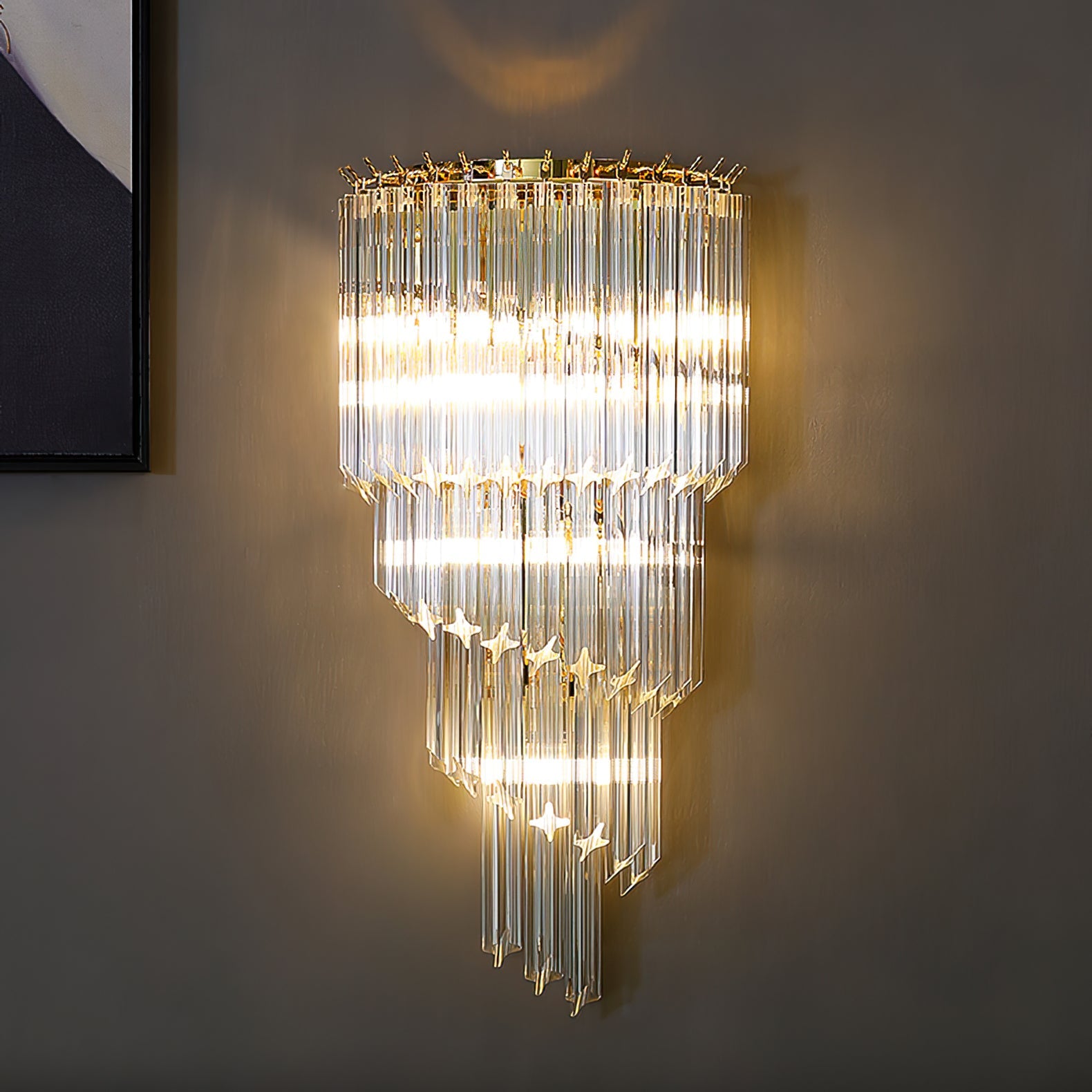 CHARLESTON WOVEN RATTAN WALL SCONCE