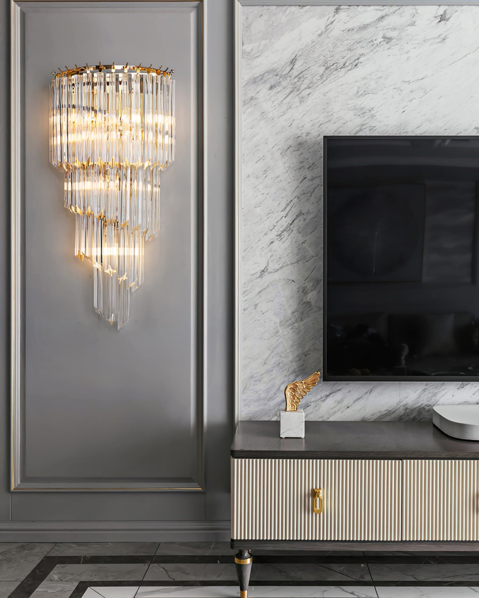 CHARLESTON WOVEN RATTAN WALL SCONCE