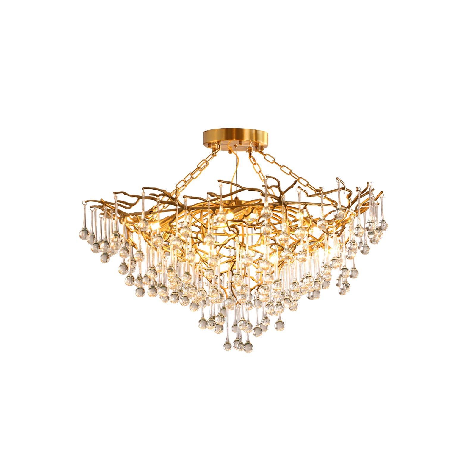 ELMSWORTH BRASS FOLIAGE CEILING LIGHT