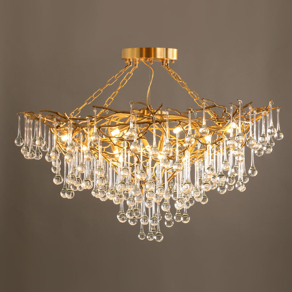 ELMSWORTH BRASS FOLIAGE CEILING LIGHT