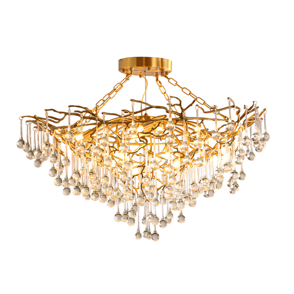 ELMSWORTH BRASS FOLIAGE CEILING LIGHT