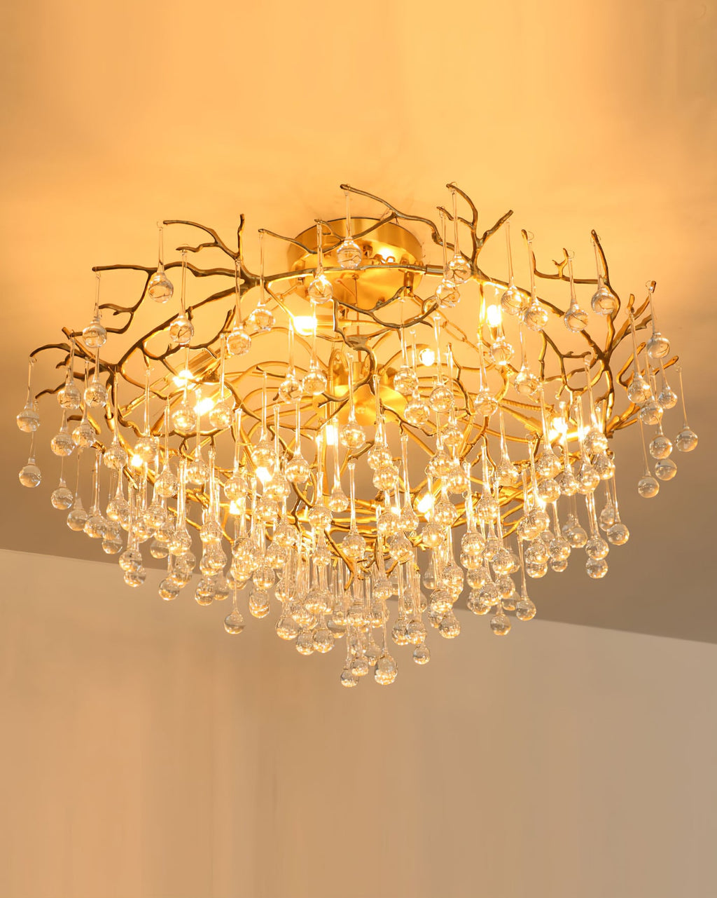 ELMSWORTH BRASS FOLIAGE CEILING LIGHT