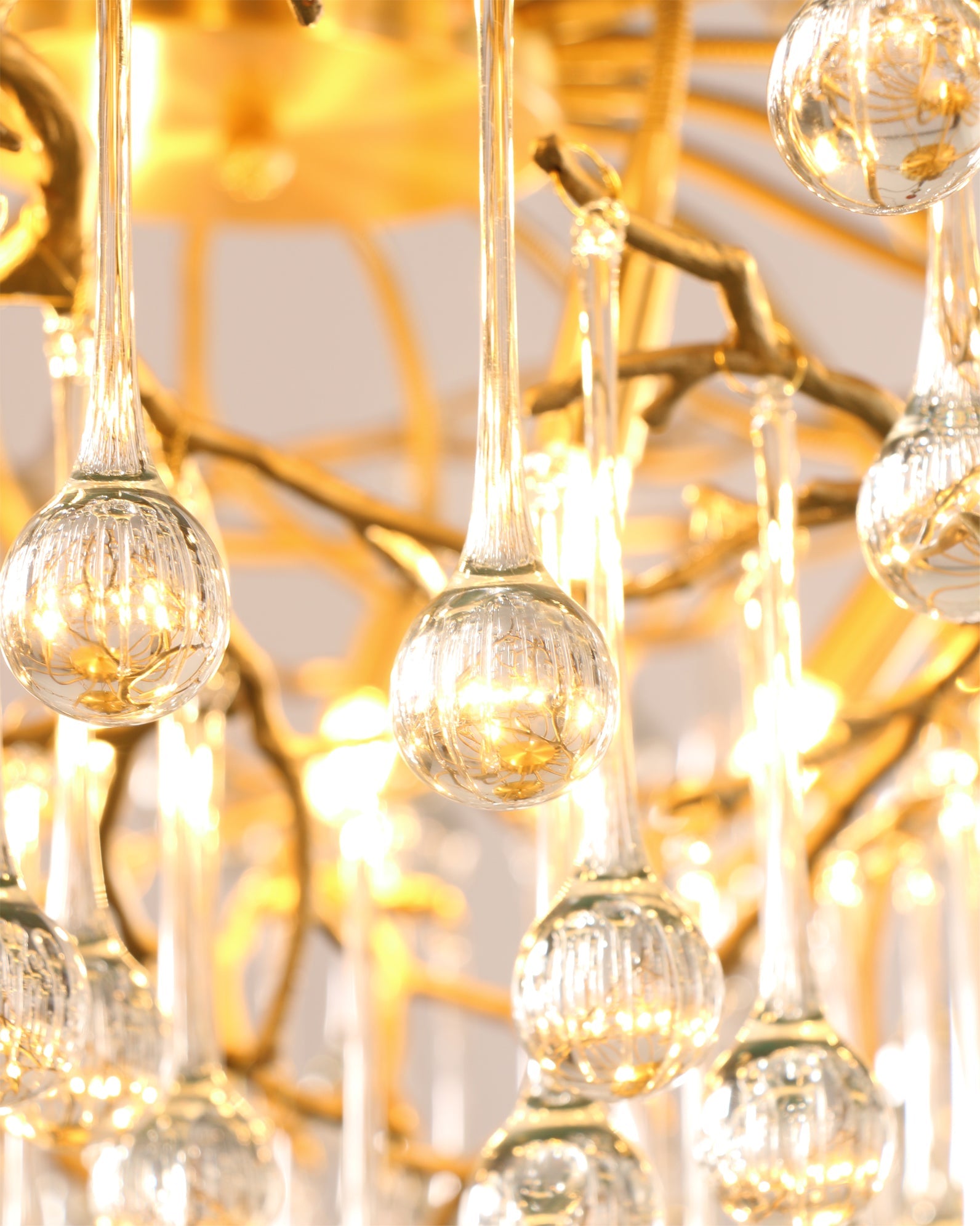 ELMSWORTH BRASS FOLIAGE CEILING LIGHT