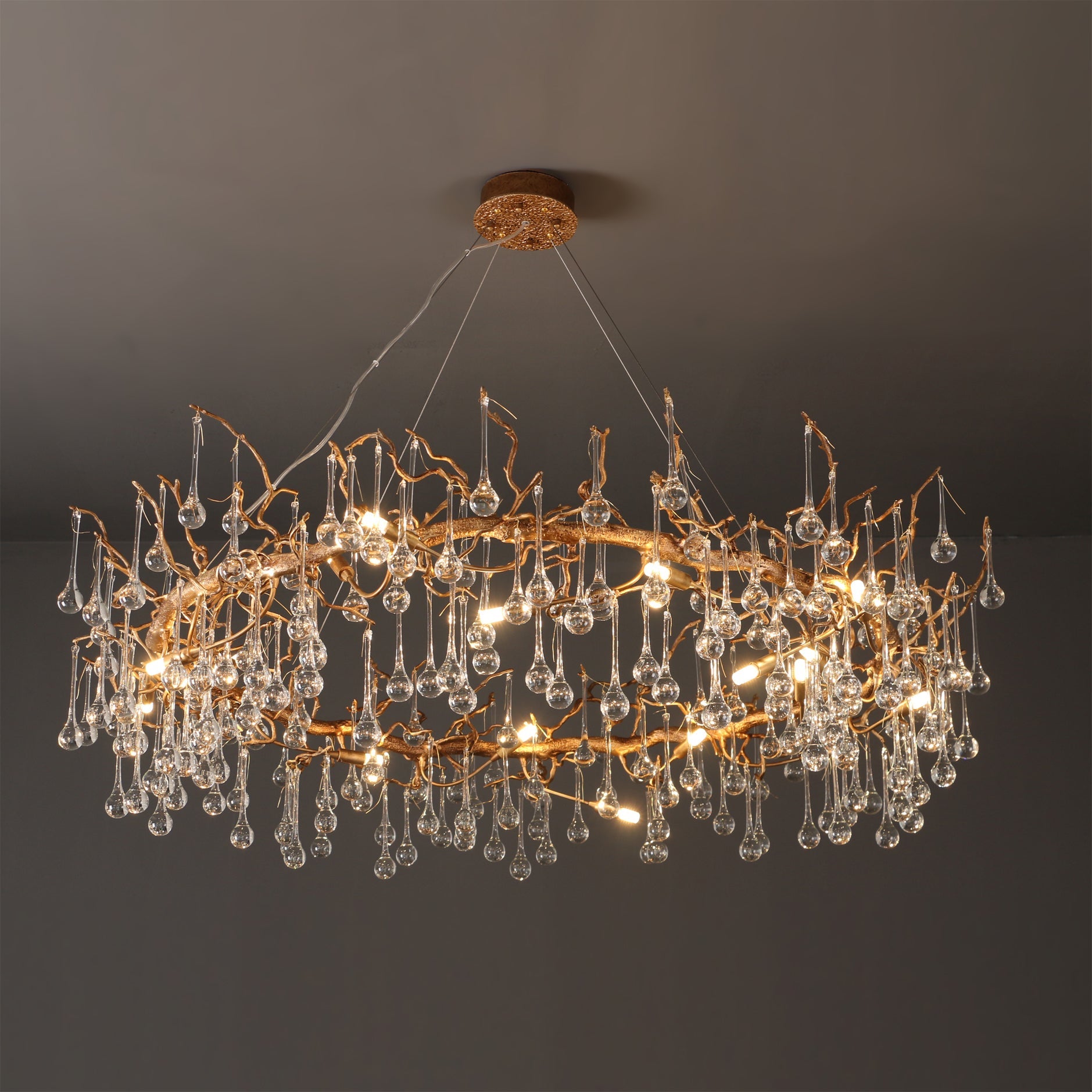 CHARLESTON CRYSTAL DROPLET CEILING LUMINAIRE