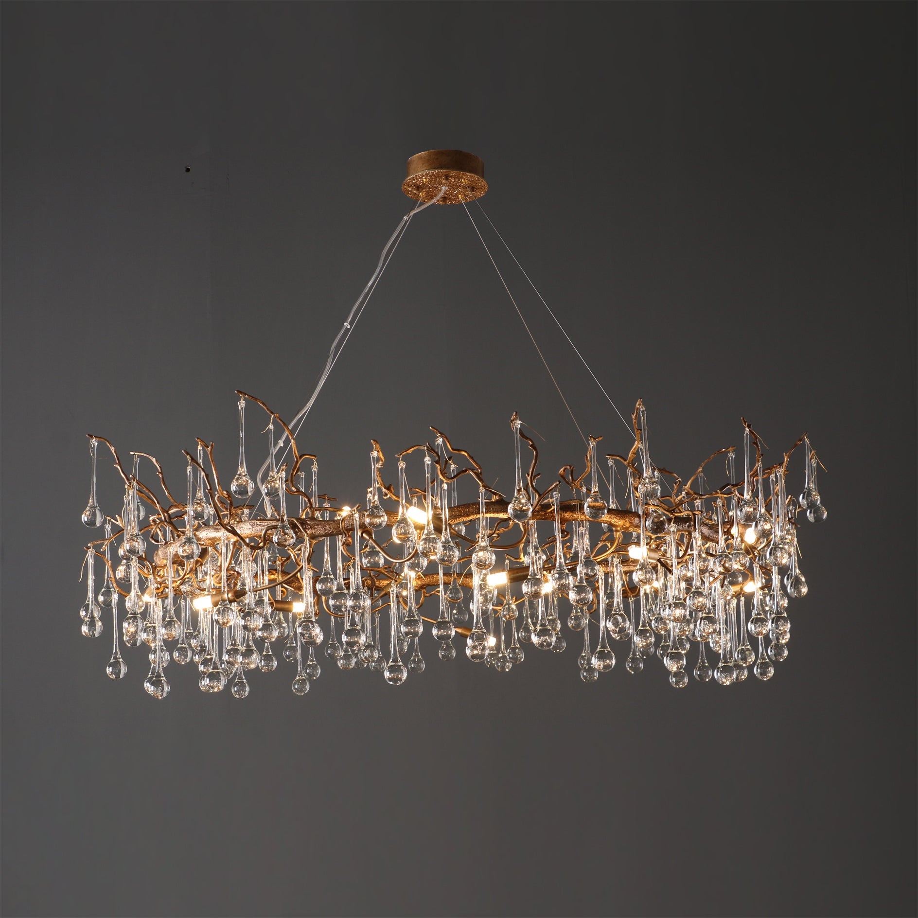 CHARLESTON CRYSTAL DROPLET CEILING LUMINAIRE