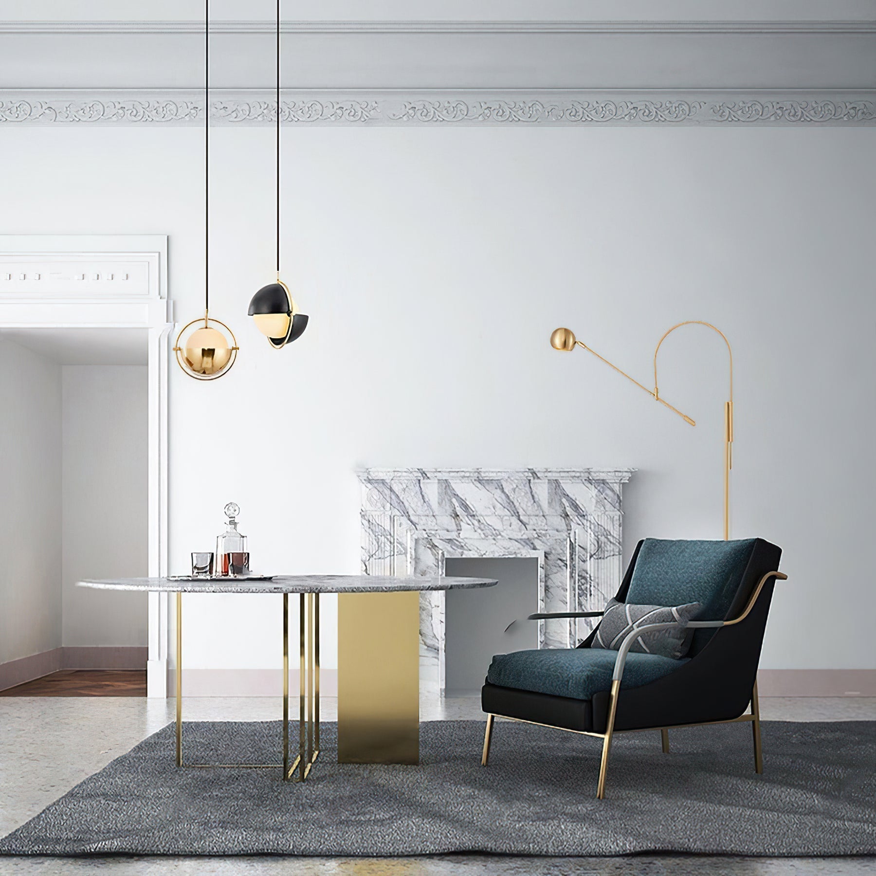 WINTHROP GLASS DROPLET PENDANT LIGHT