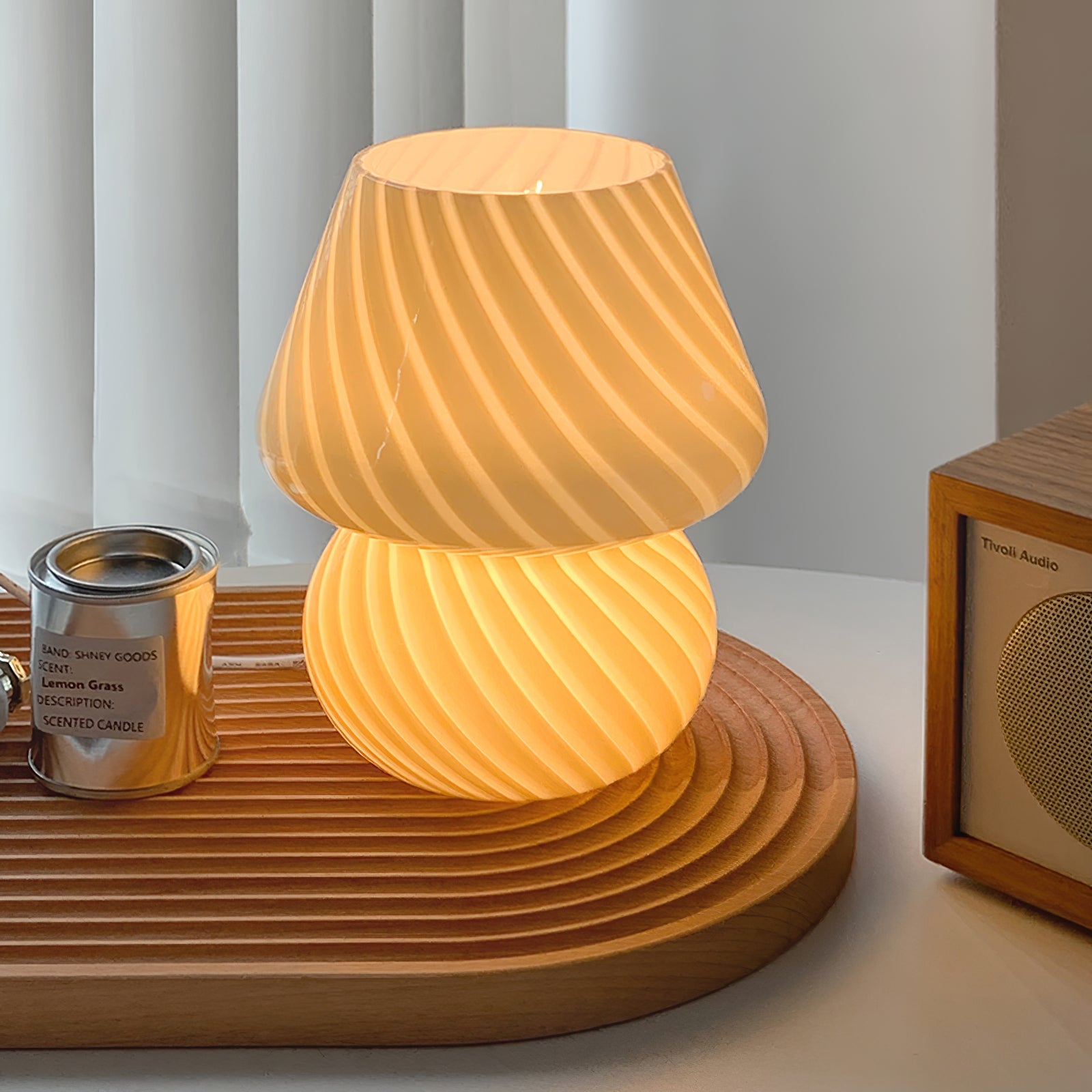 CHARLESTON CRYSTAL GLOBE TABLE LANTERN