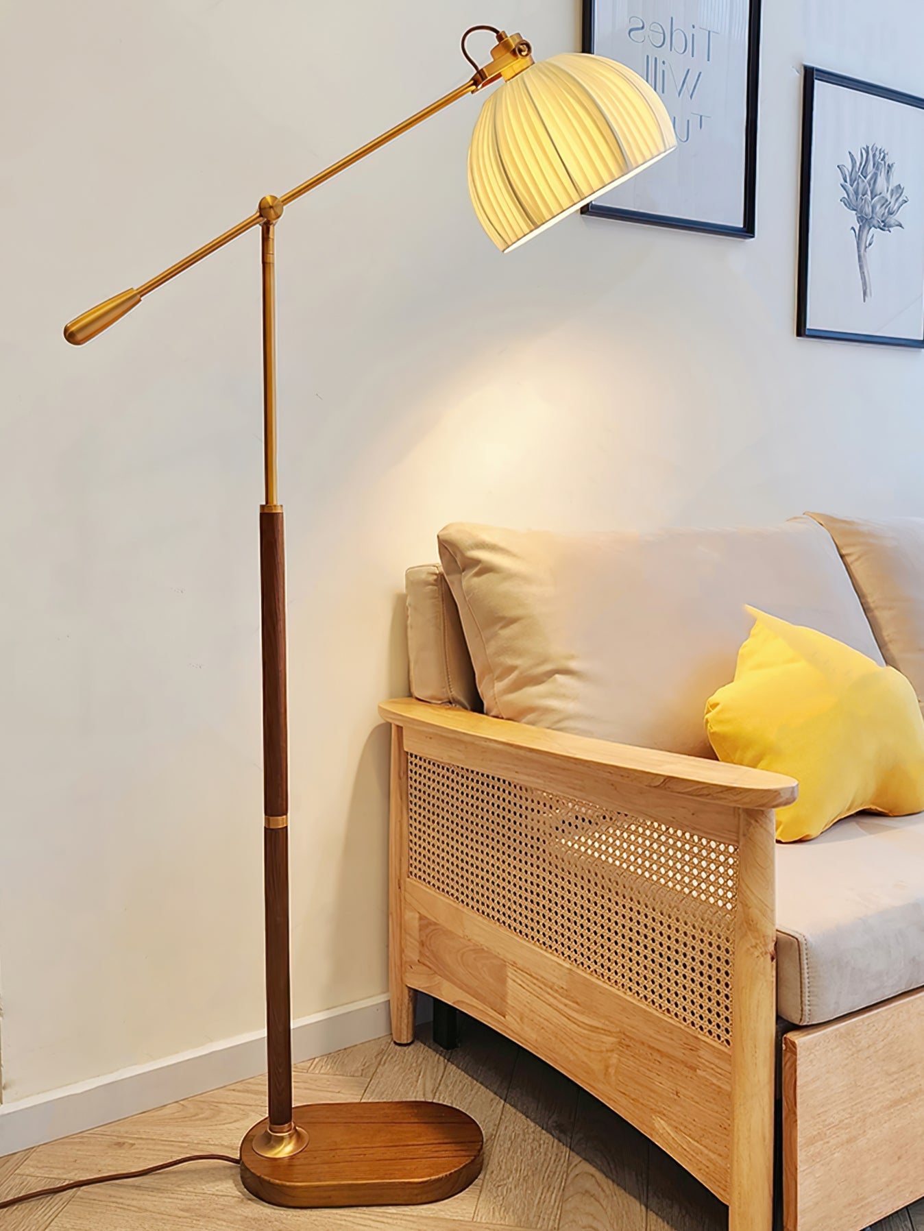 CHESWICK TAPERED SHADE FLOOR LANTERN