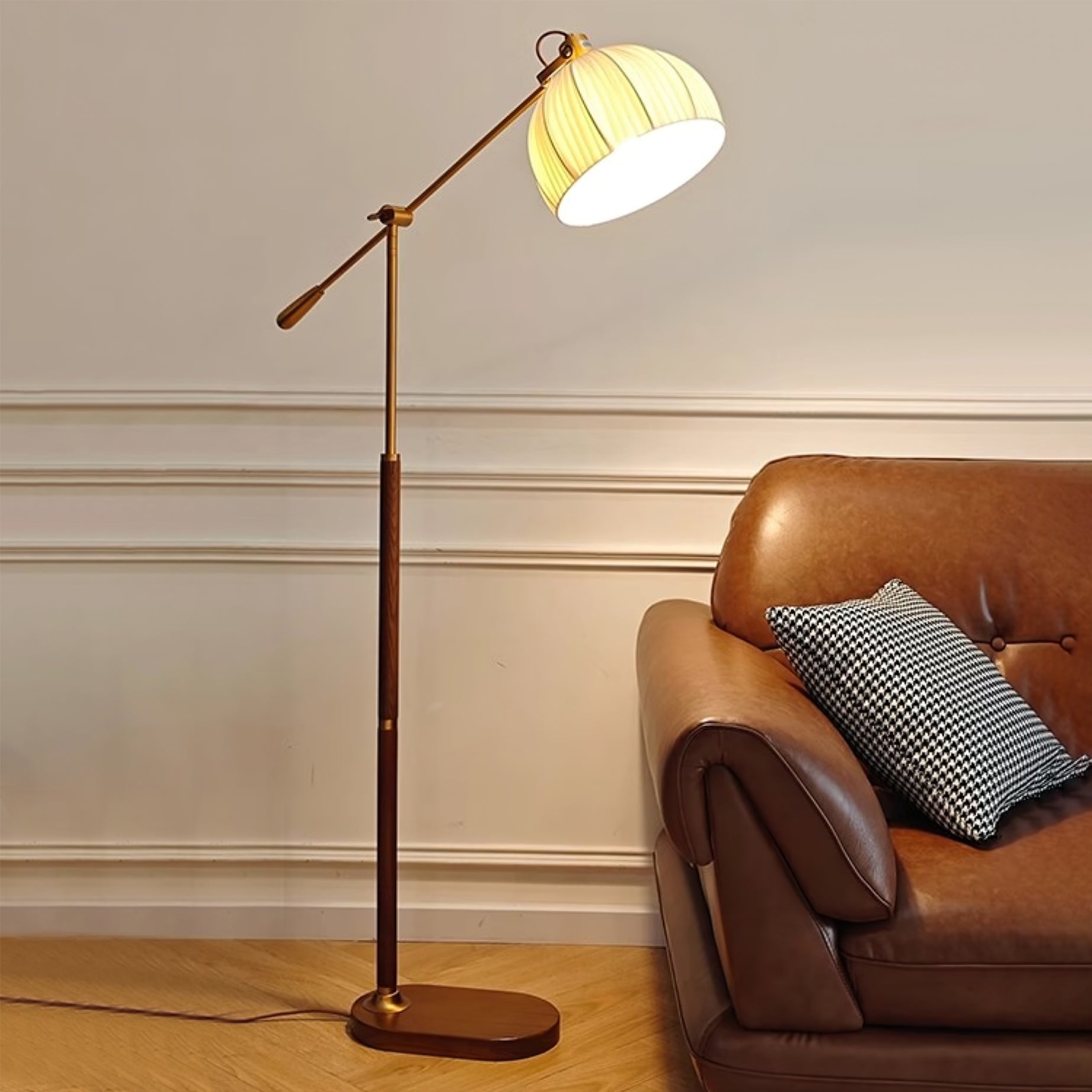 CHESWICK TAPERED SHADE FLOOR LANTERN