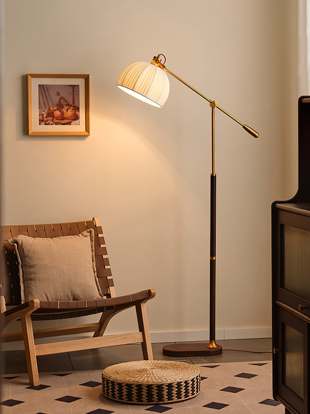 CHESWICK TAPERED SHADE FLOOR LANTERN
