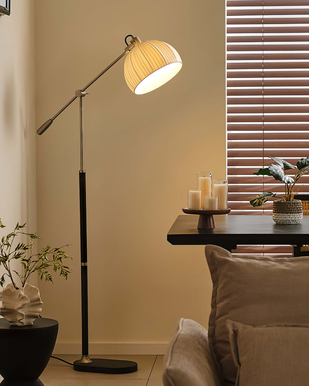 CHESWICK TAPERED SHADE FLOOR LANTERN