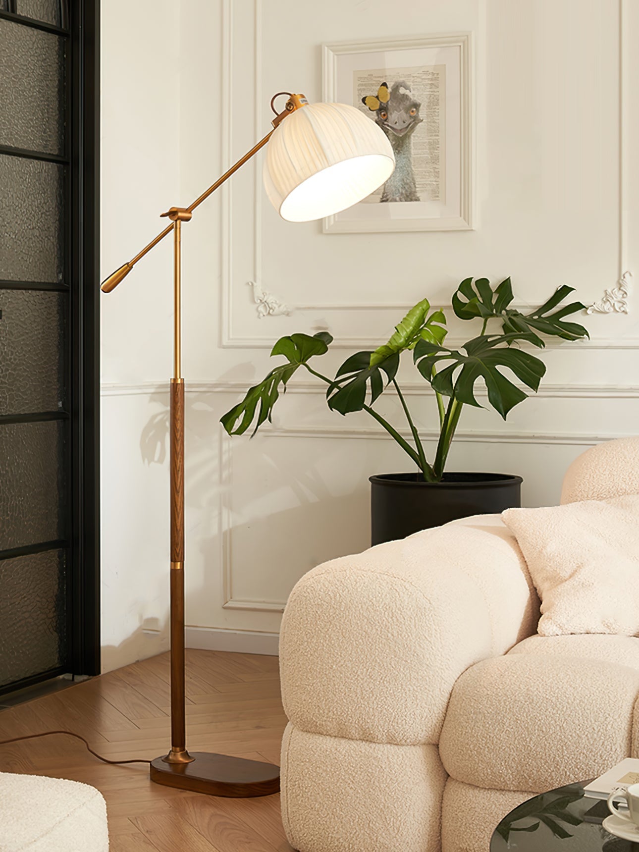 CHESWICK TAPERED SHADE FLOOR LANTERN