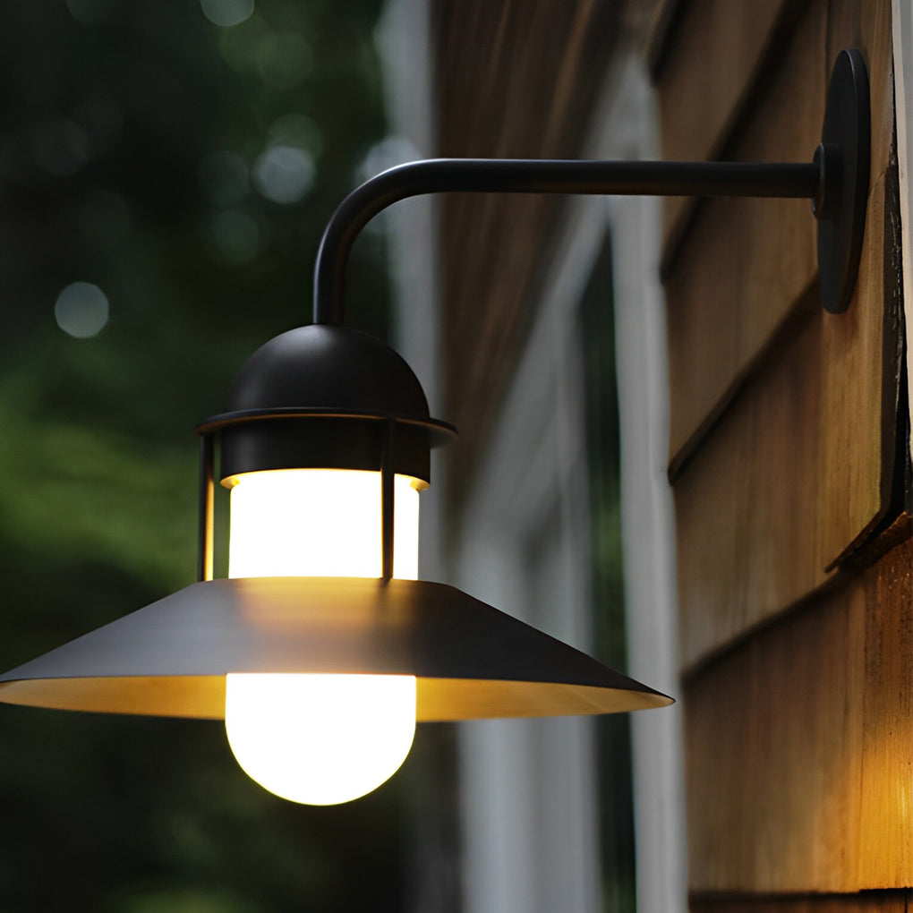 RAVENHALL VINTAGE IRON GLOBE OUTDOOR SCONCE