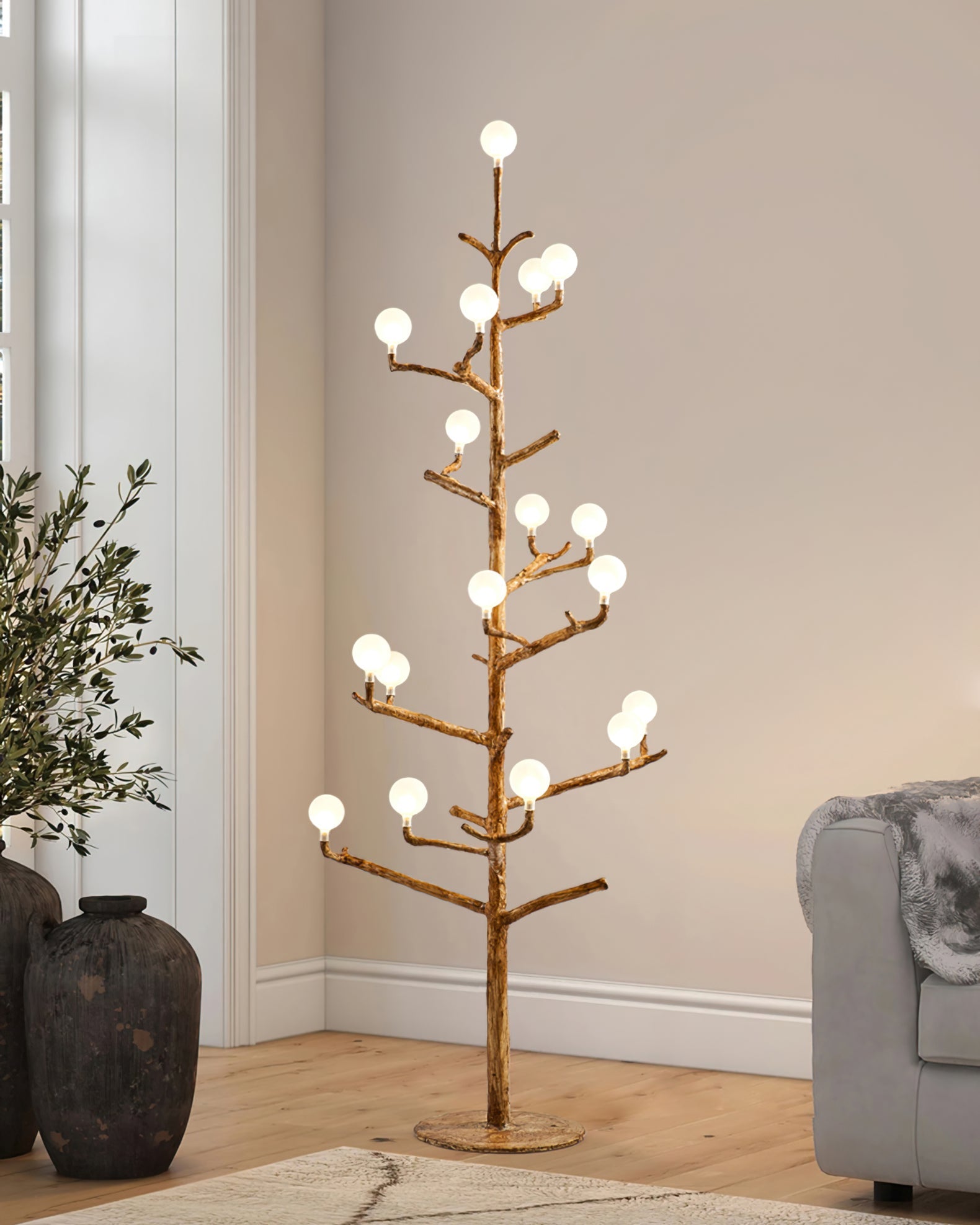 RAVENHALL WOODLAND HORN FLOOR LIGHT