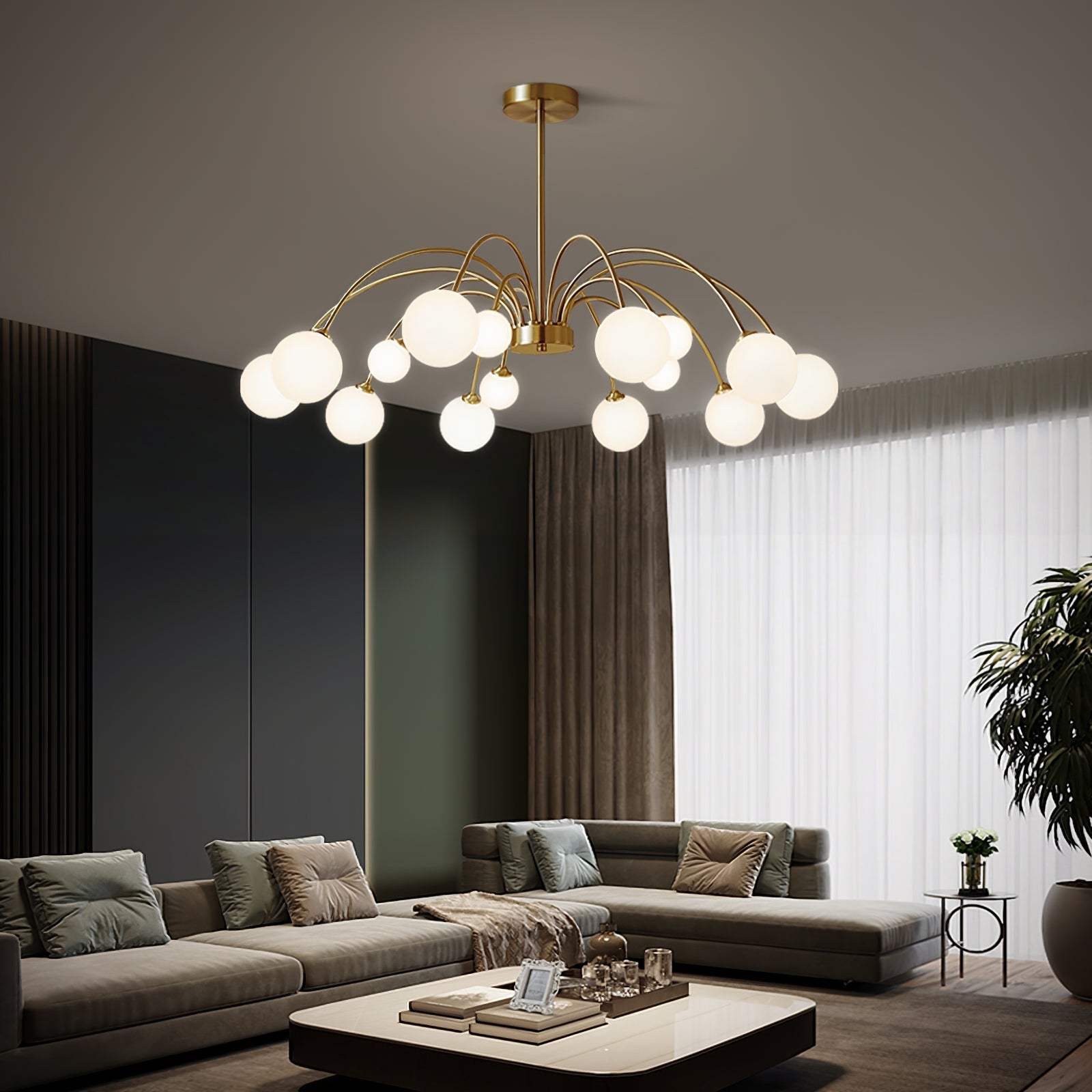 FENWICK BOTANICAL ORB CHANDELIER
