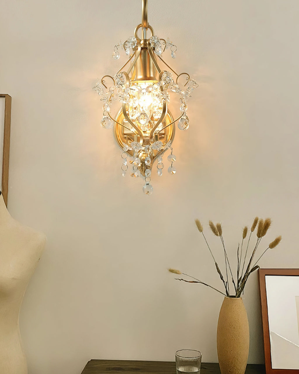 WINDSOR CRYSTAL FRETWORK WALL SCONCE