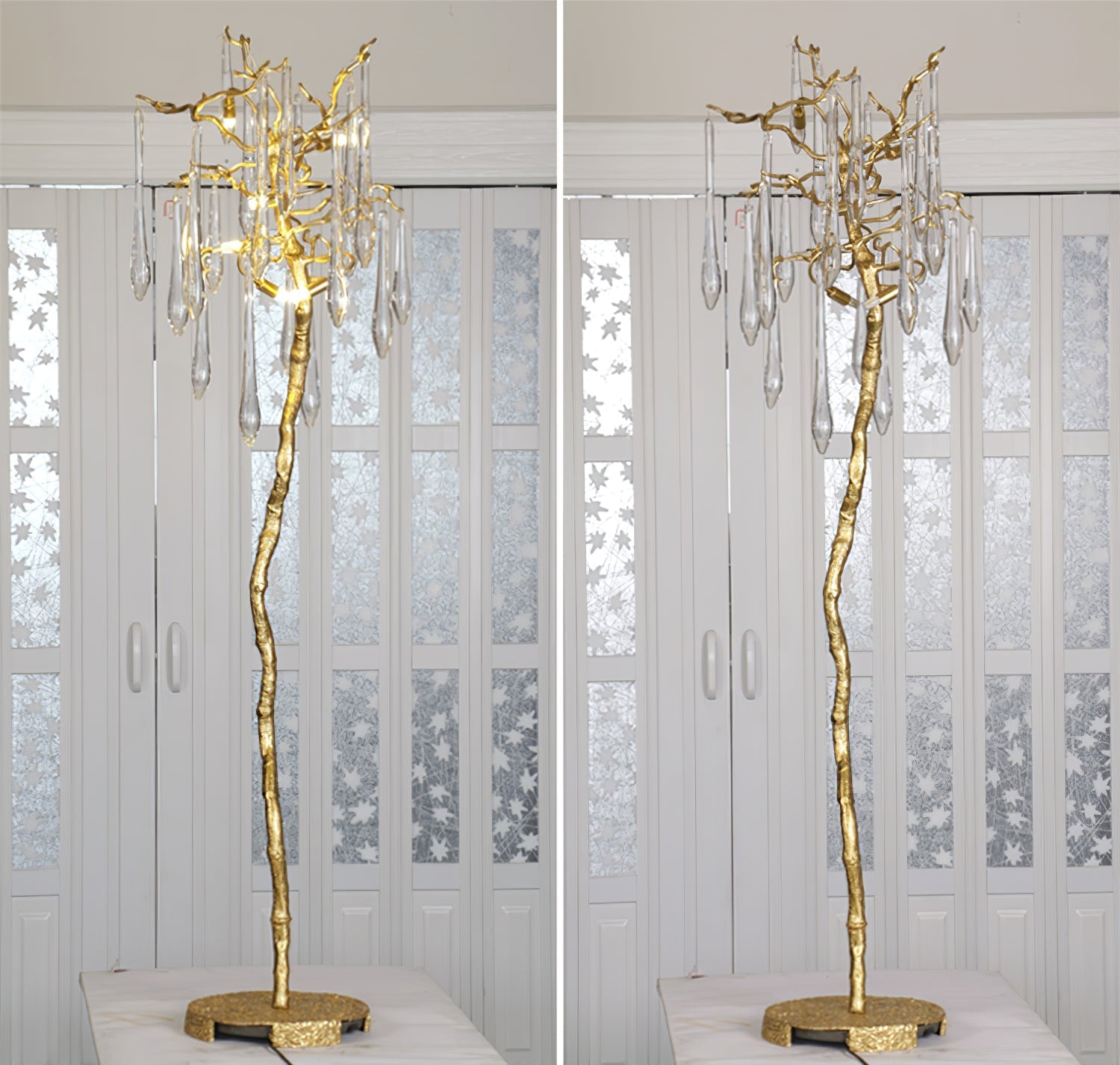 MERIDIAN AQUA GLOW FLOOR LANTERN