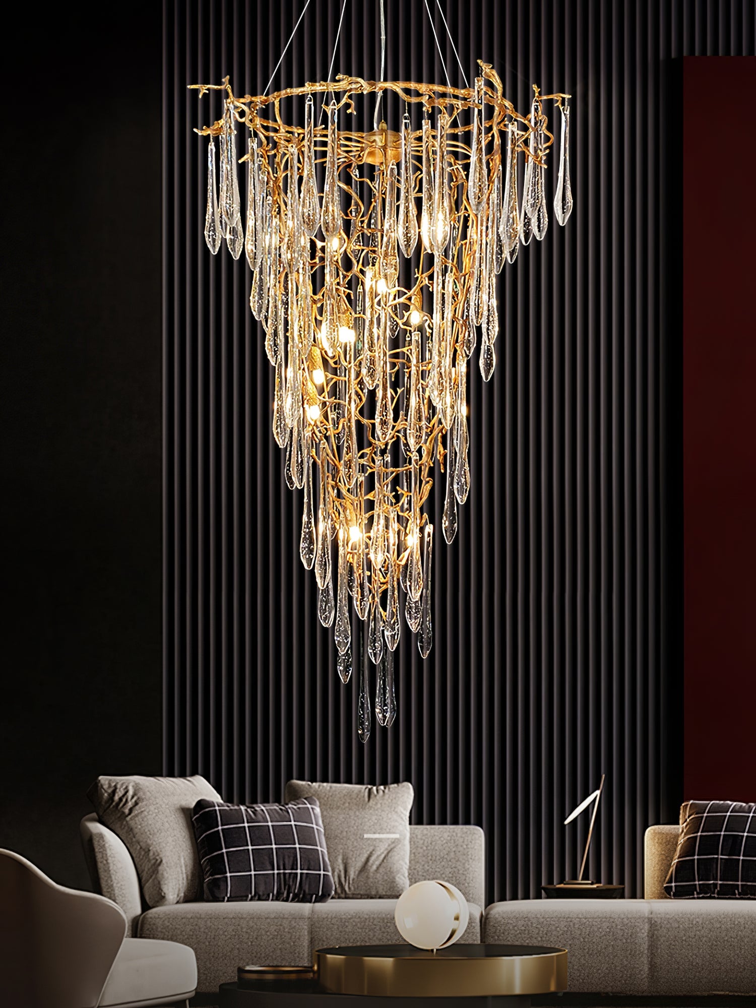 CARTER BLUEBELL CRYSTAL CHANDELIER