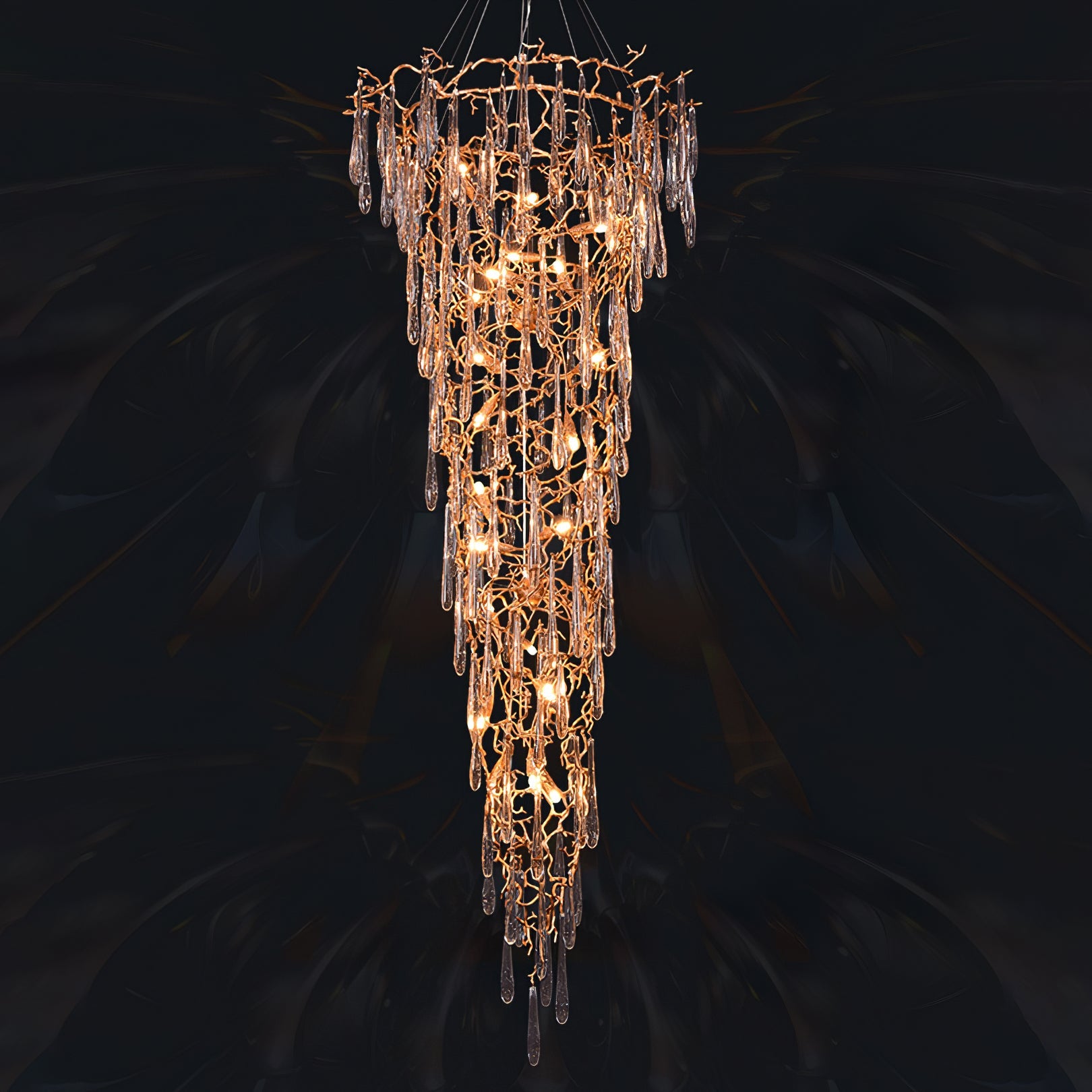 CARTER BLUEBELL CRYSTAL CHANDELIER
