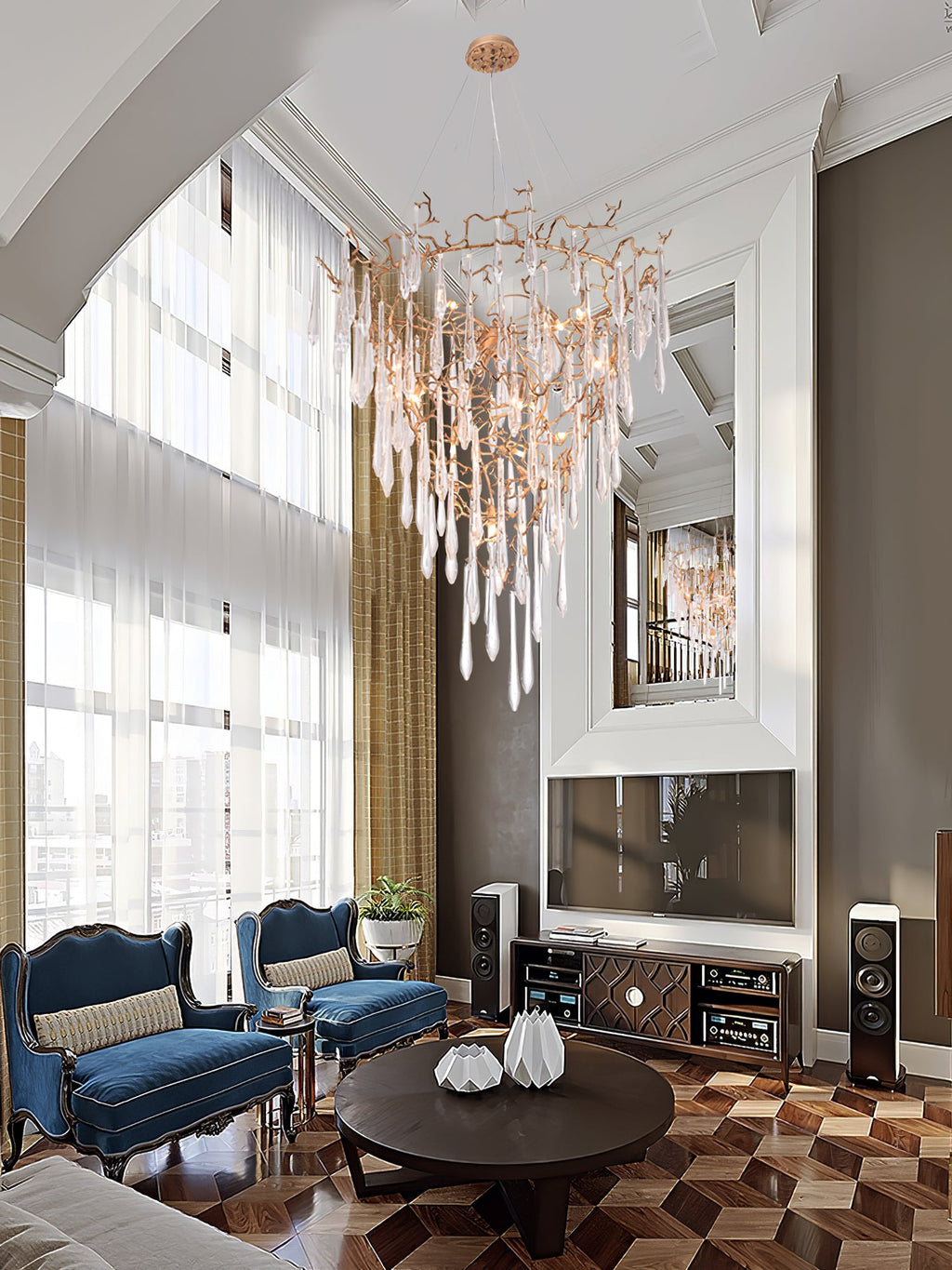 CARTER BLUEBELL CRYSTAL CHANDELIER