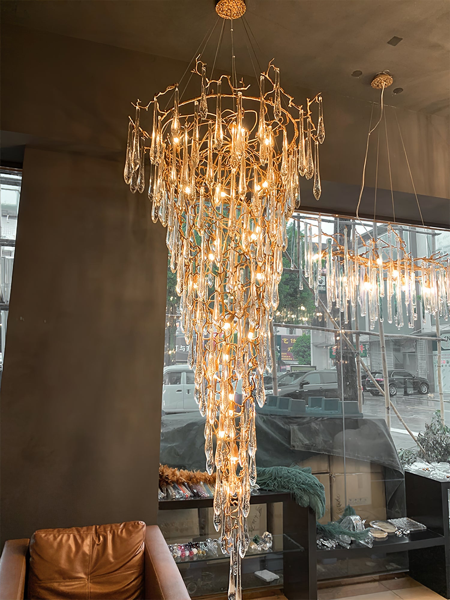 CARTER BLUEBELL CRYSTAL CHANDELIER