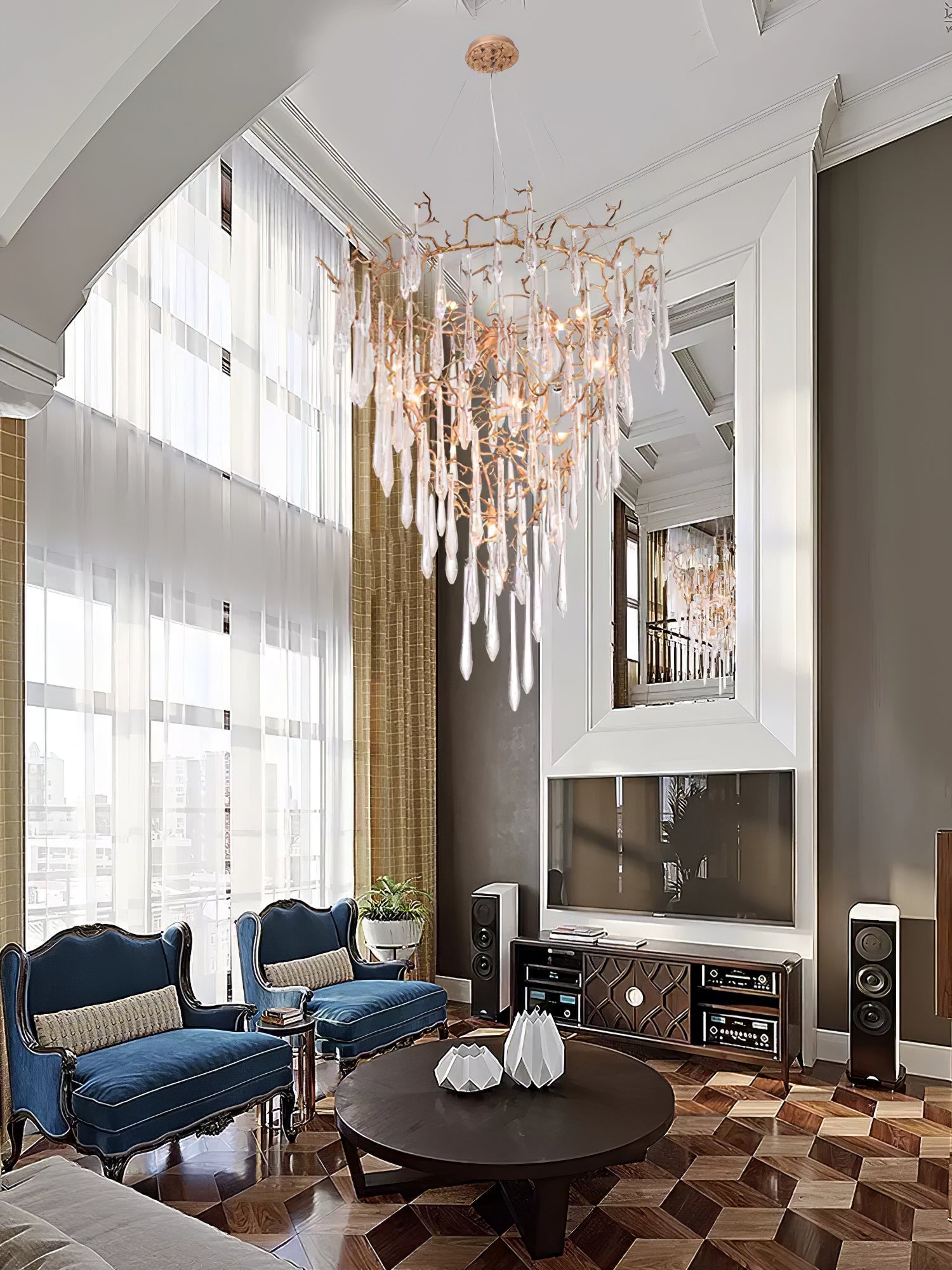 CARTER BLUEBELL CRYSTAL CHANDELIER
