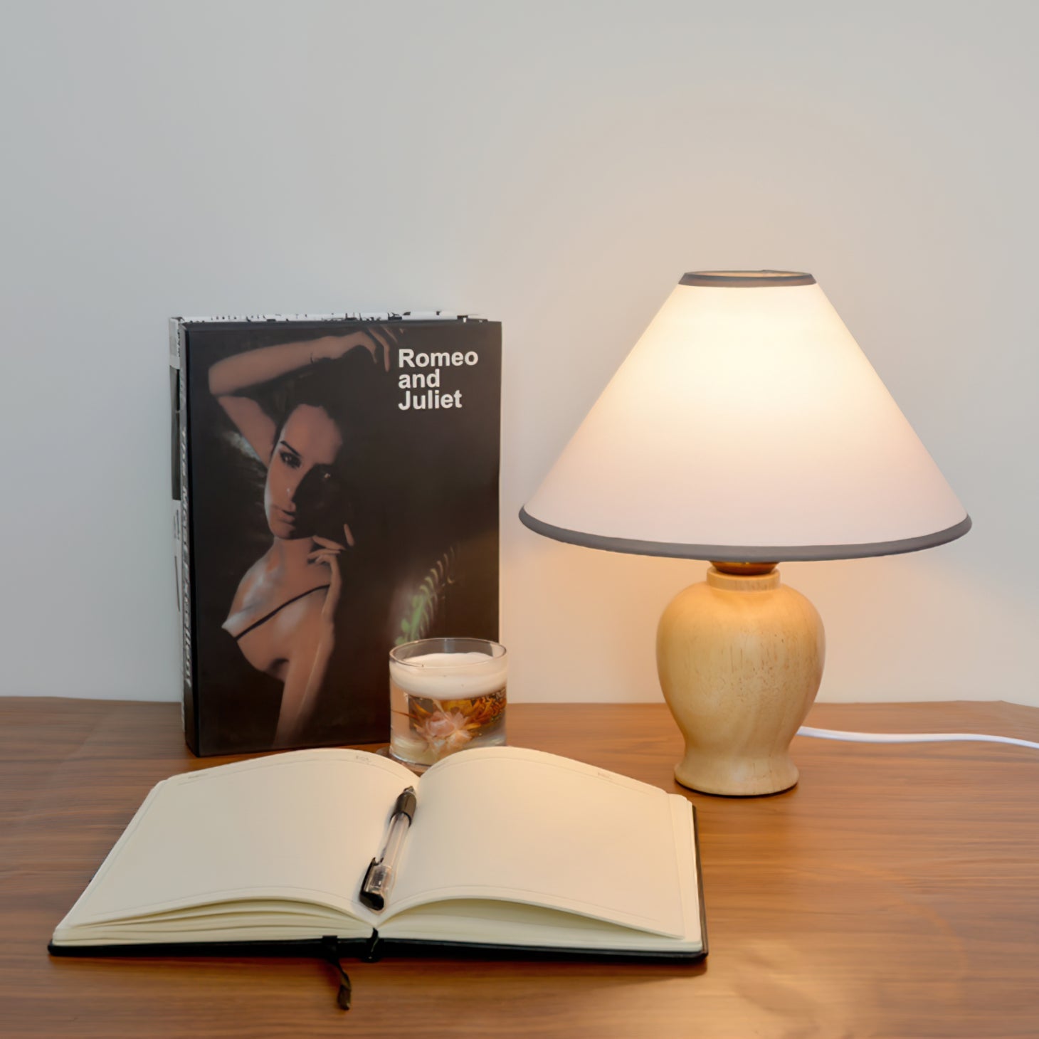 ELMSWORTH WOODEN CANOPY TABLE LAMP
