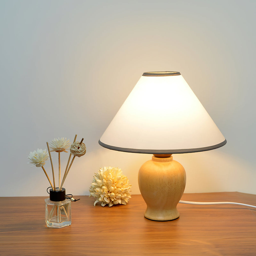 ELMSWORTH WOODEN CANOPY TABLE LAMP
