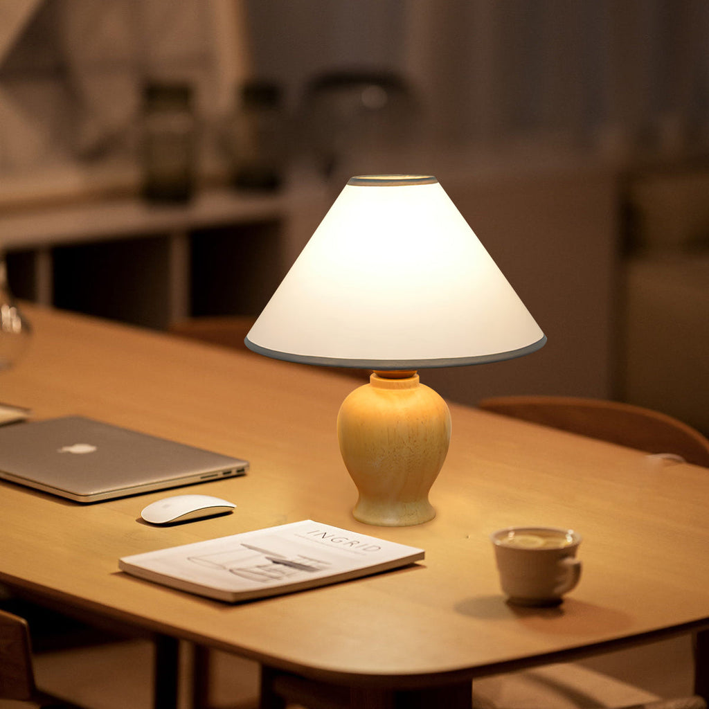 ELMSWORTH WOODEN CANOPY TABLE LAMP
