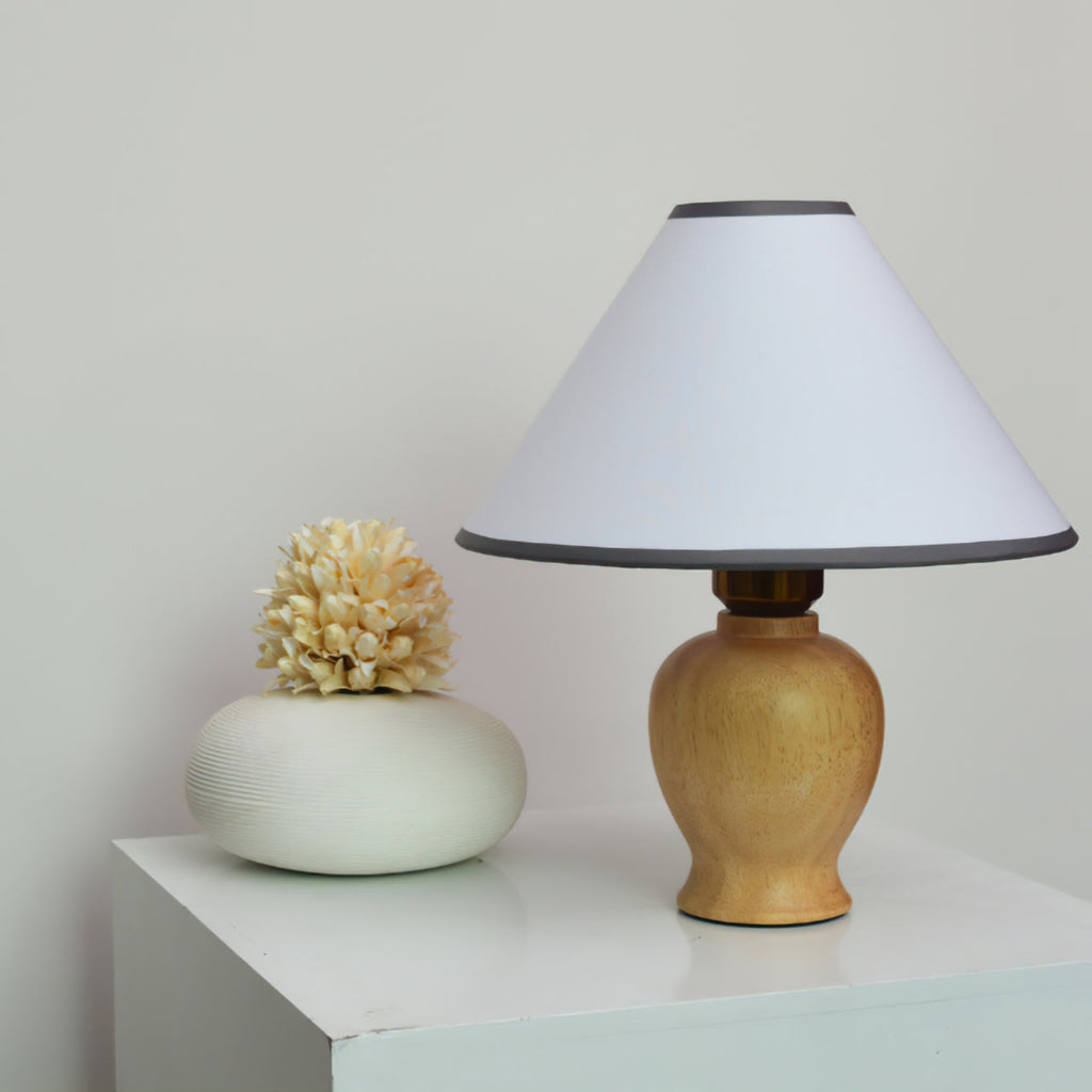 ELMSWORTH WOODEN CANOPY TABLE LAMP