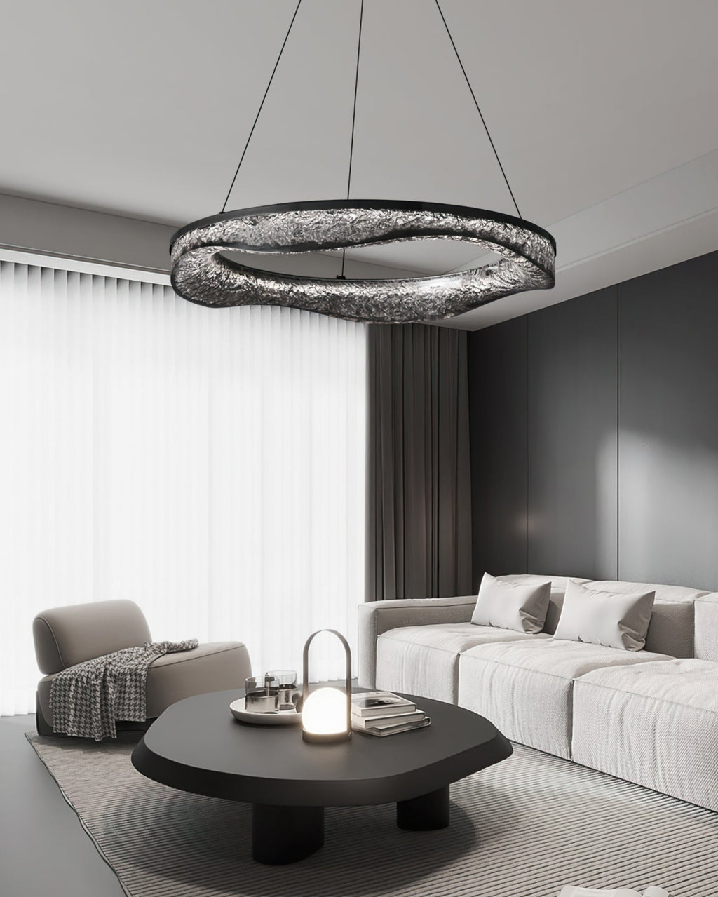 WINTHROP CRYSTAL DROPLET CEILING LIGHT