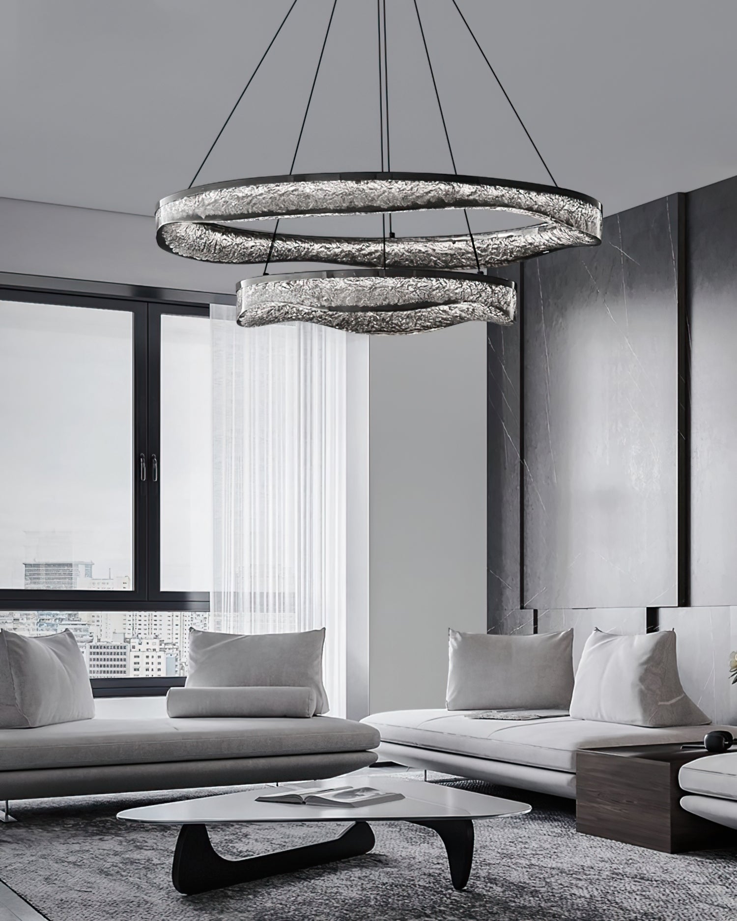 WINTHROP CRYSTAL DROPLET CEILING LIGHT