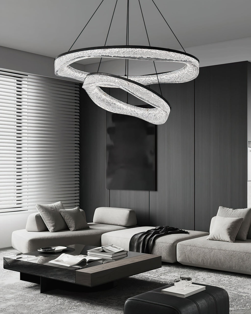 WINTHROP CRYSTAL DROPLET CEILING LIGHT