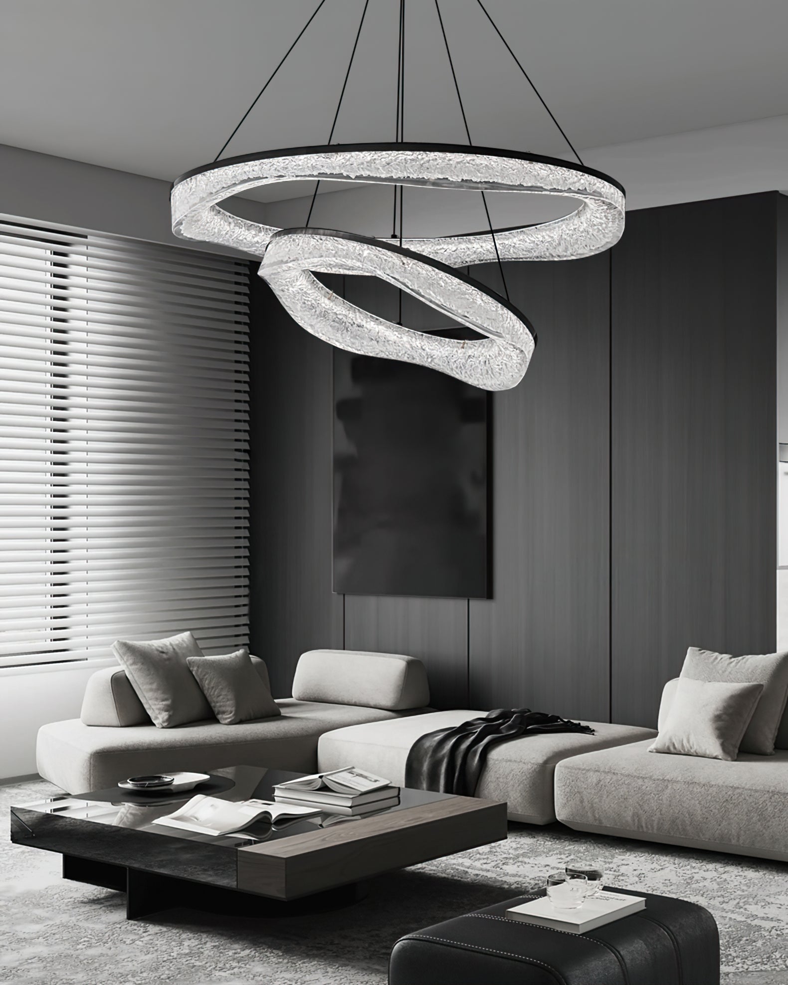 WINTHROP CRYSTAL DROPLET CEILING LIGHT