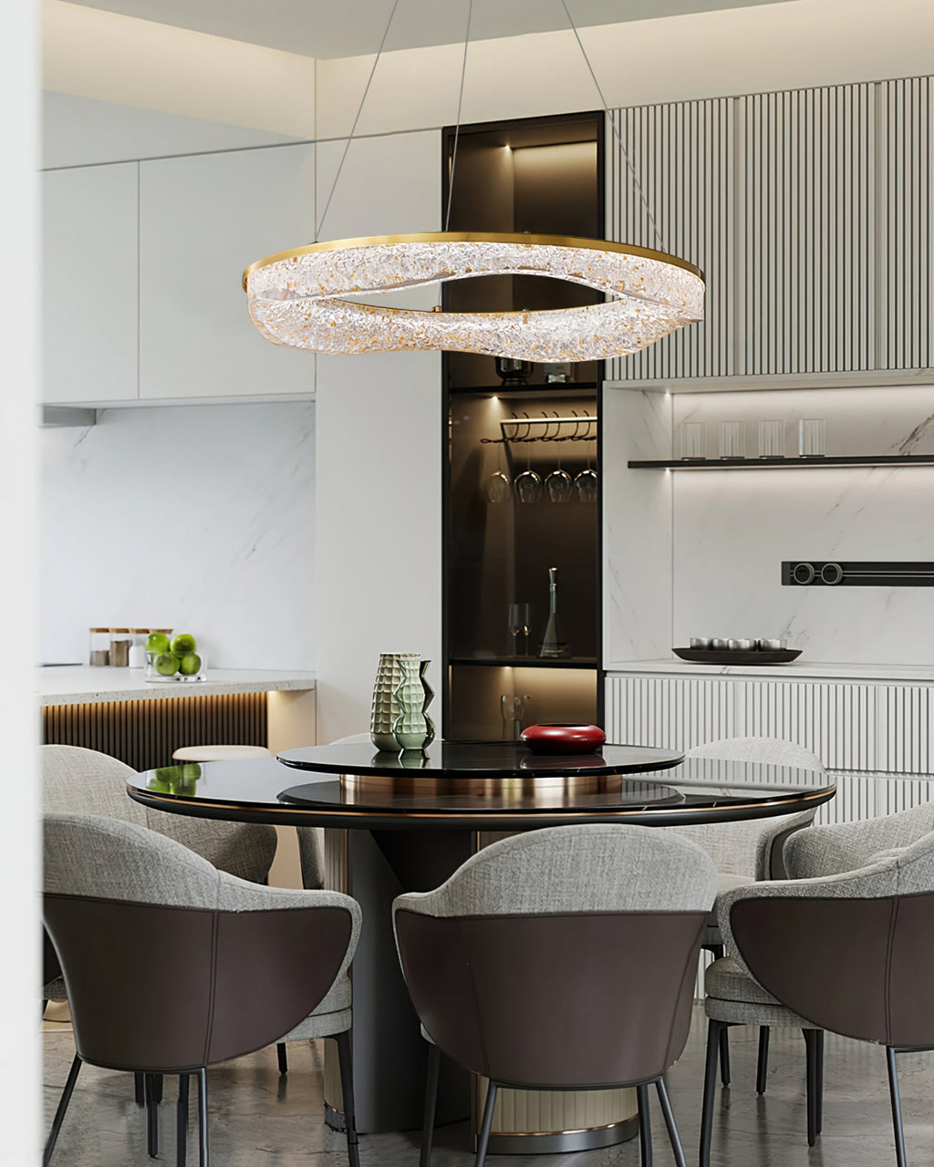 WINTHROP CRYSTAL DROPLET CEILING LIGHT