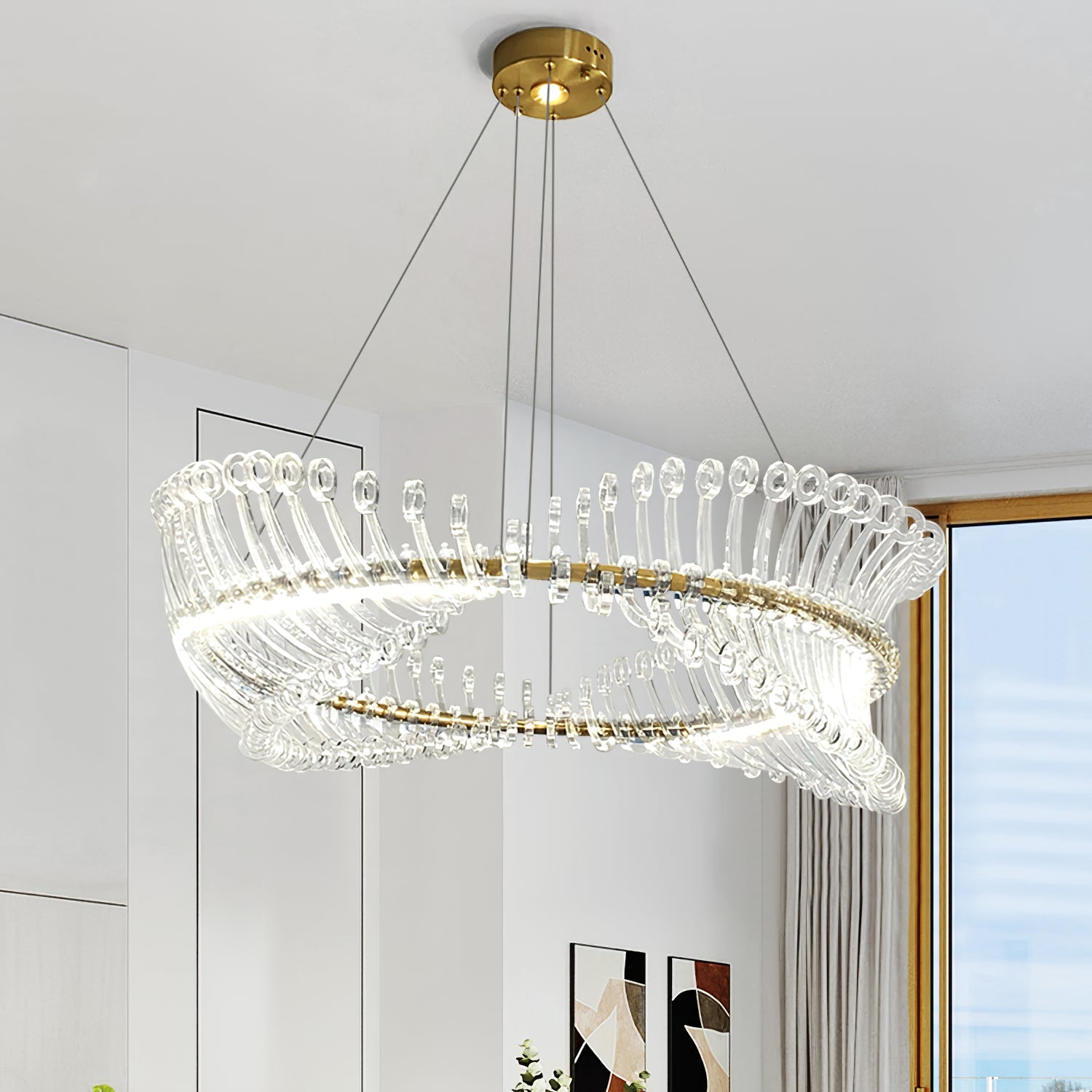 WINTERBORNE CRYSTAL ORBILLION CHANDELIER