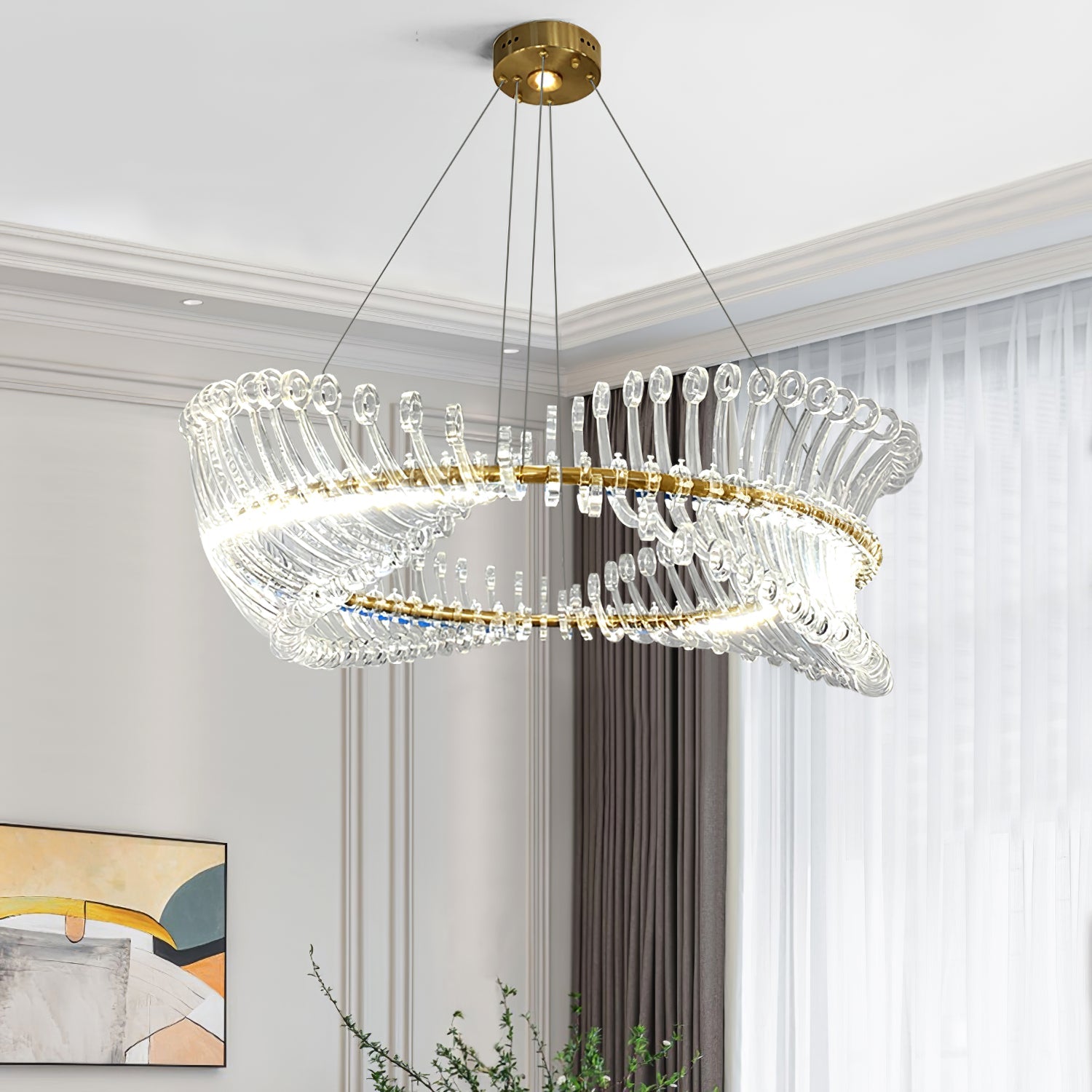 WINTERBORNE CRYSTAL ORBILLION CHANDELIER