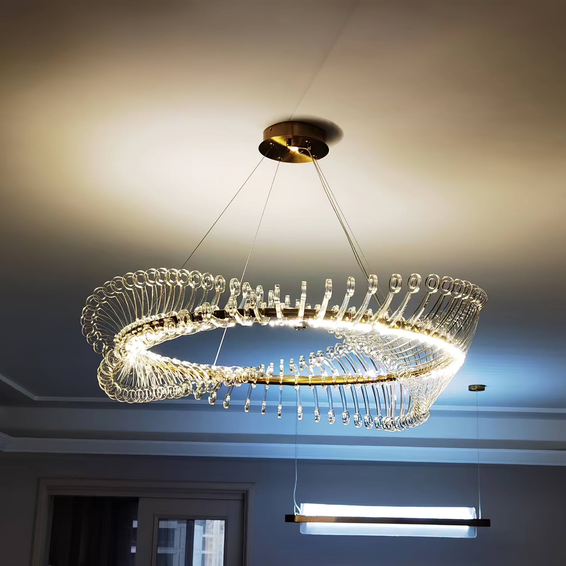WINTERBORNE CRYSTAL ORBILLION CHANDELIER