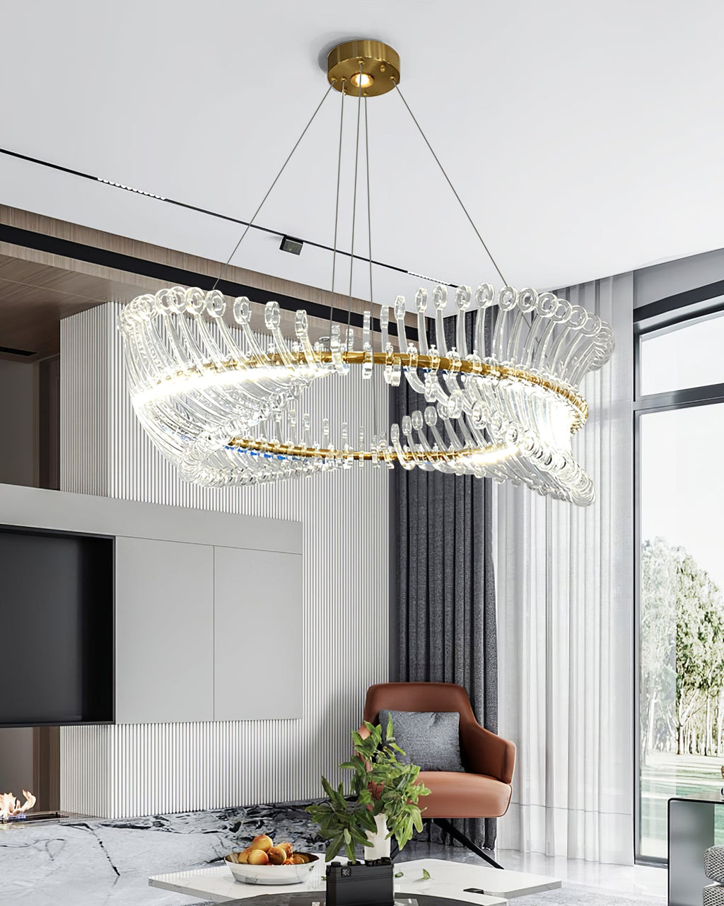 WINTERBORNE CRYSTAL ORBILLION CHANDELIER