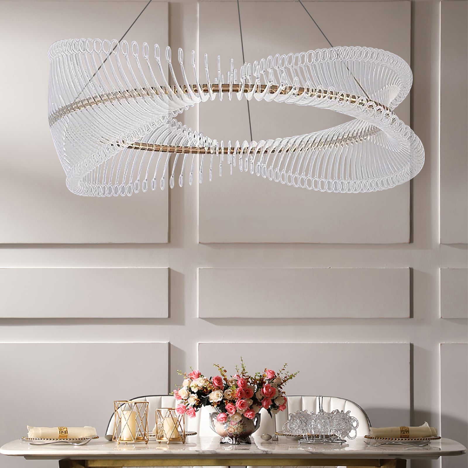WINTERBORNE CRYSTAL ORBILLION CHANDELIER