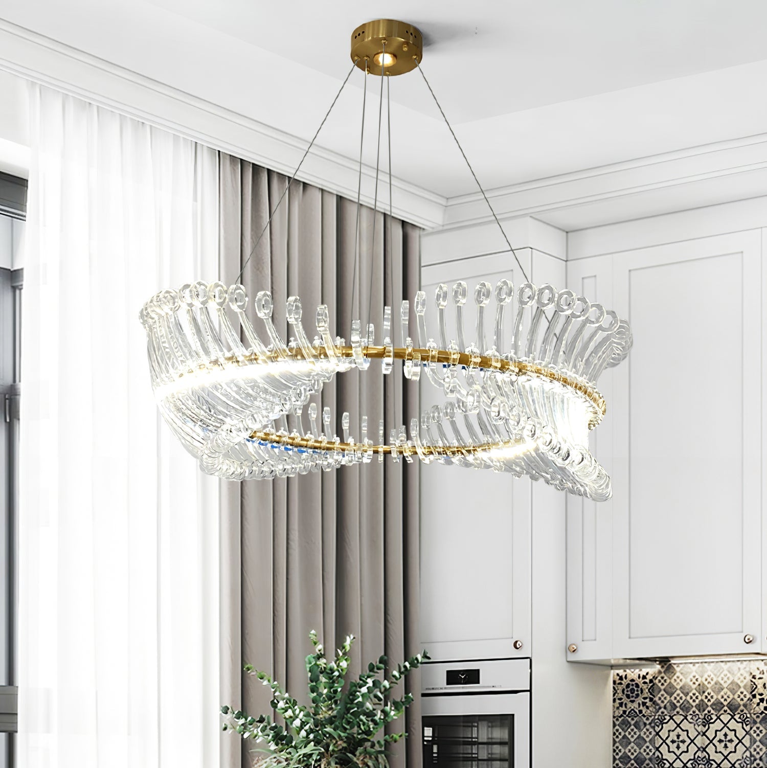 WINTERBORNE CRYSTAL ORBILLION CHANDELIER