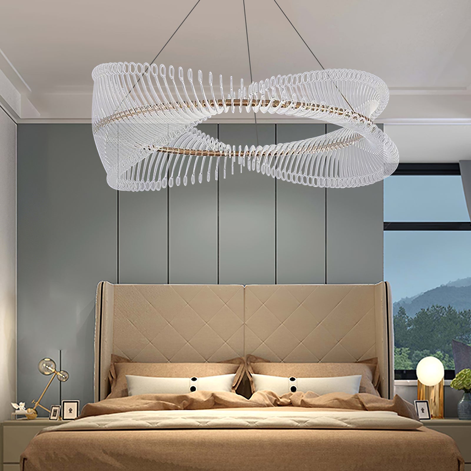 WINTERBORNE CRYSTAL ORBILLION CHANDELIER